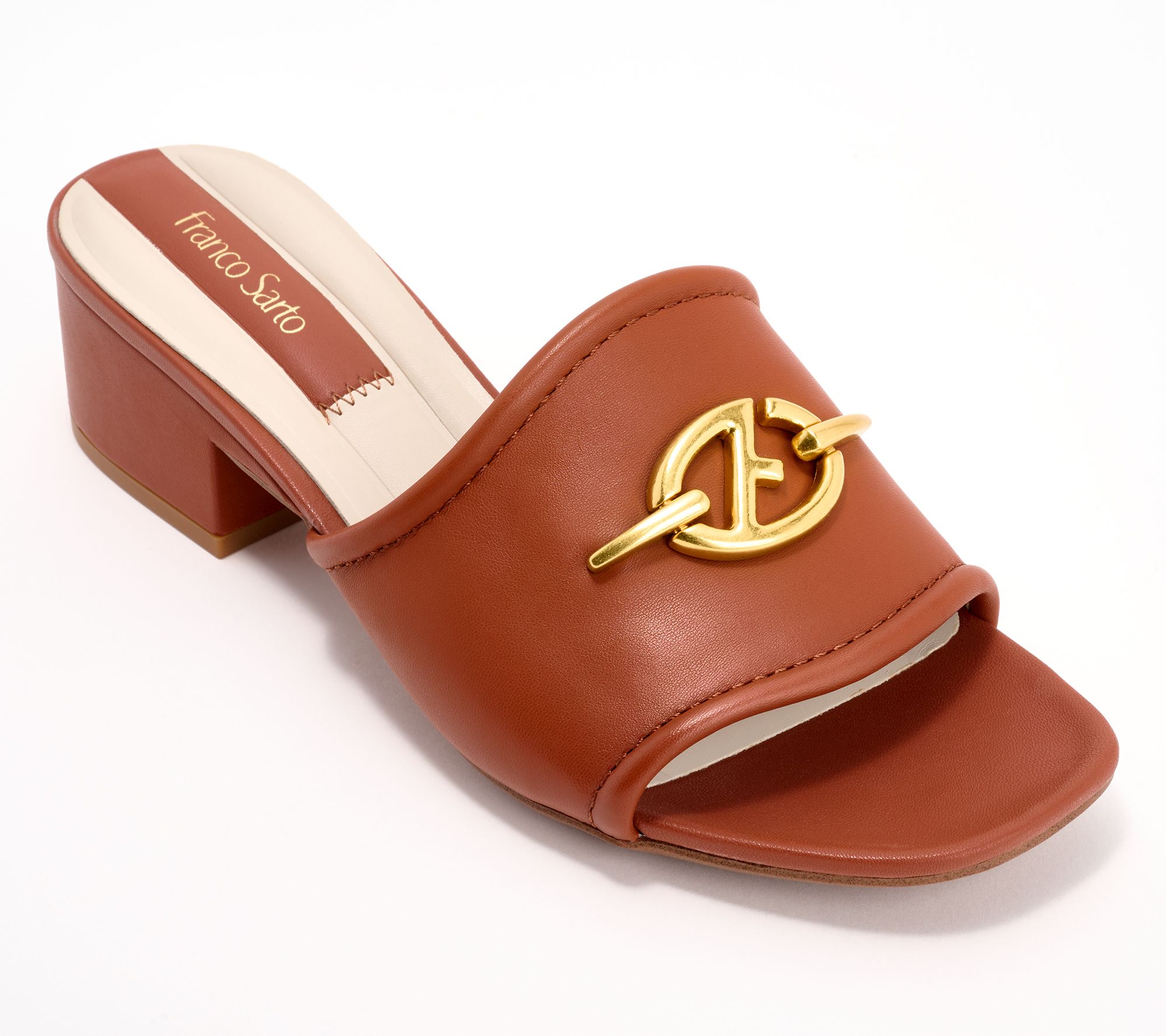 Franco Sarto Embellished Leather Heeled Sandals