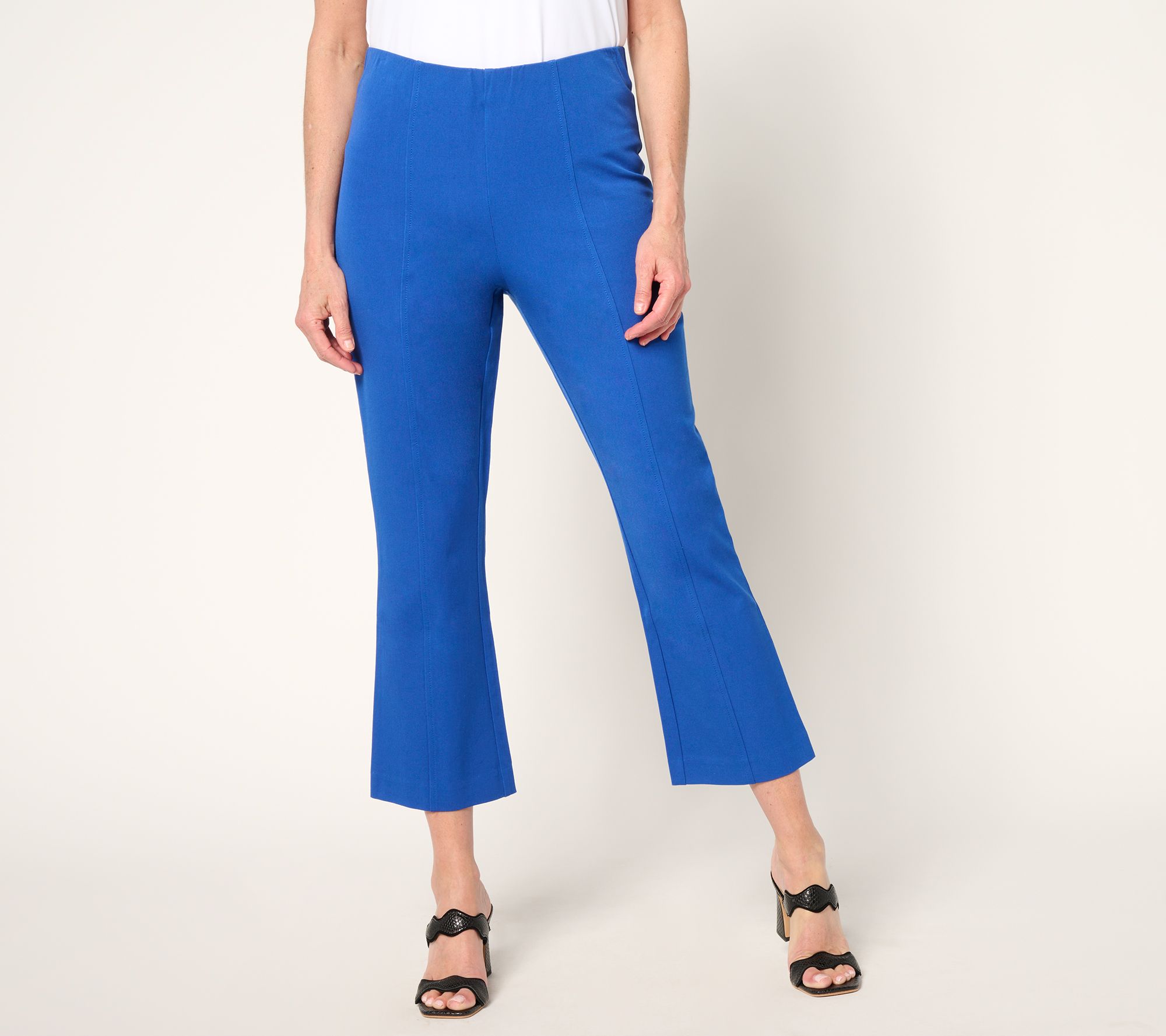 Isaac Mizrahi Live! Regular 24/7 Stretch Baby Bootcut Crop Pants