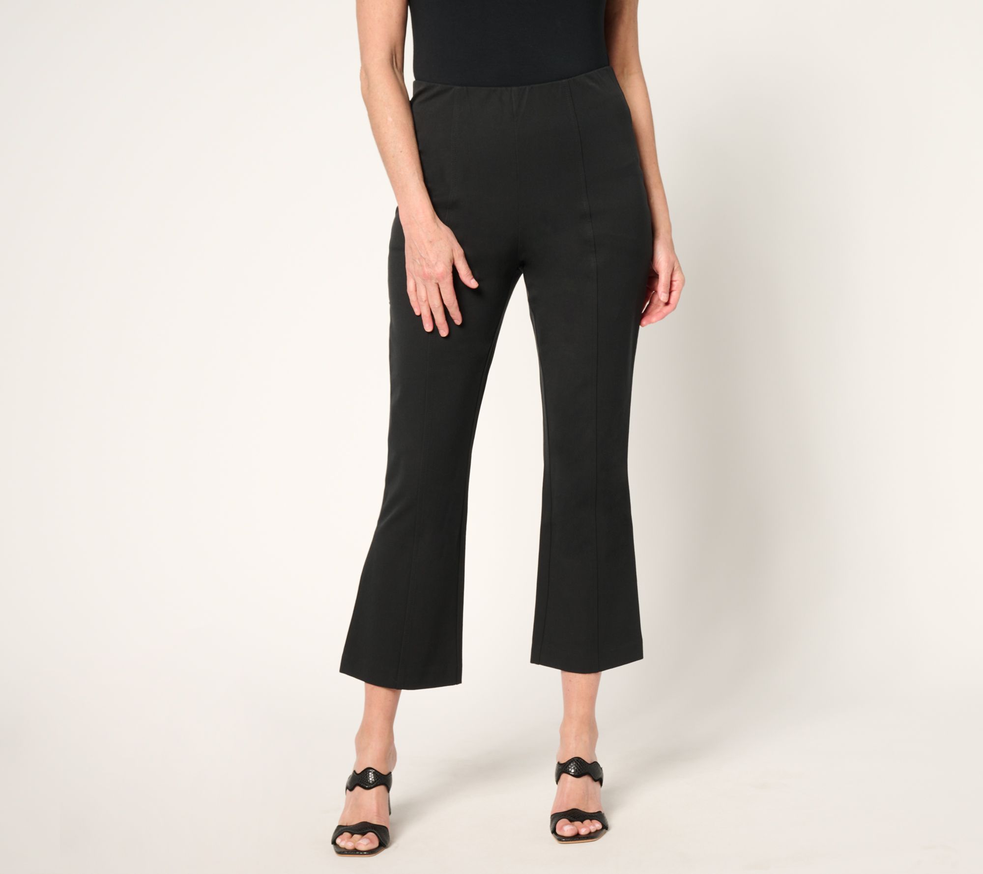 Isaac Mizrahi Live! Regular 24/7 Stretch Baby Bootcut Crop Pants