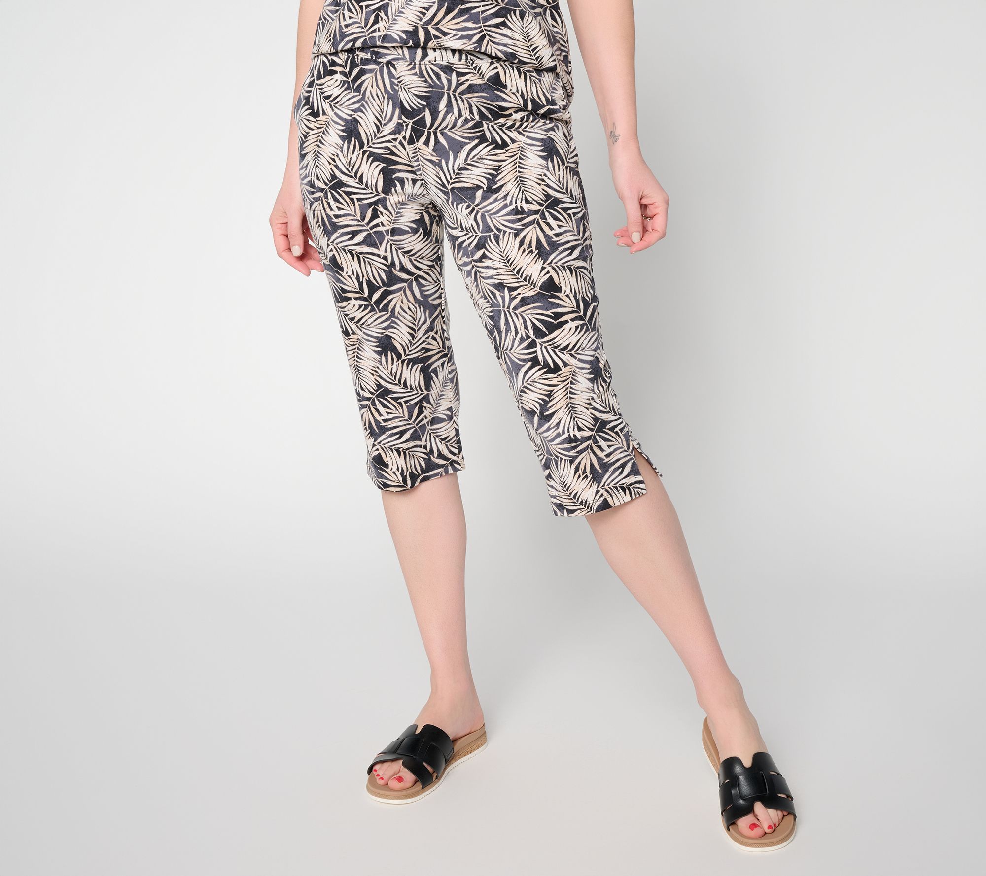 Denim & Co. Beach Jersey Petite Printed or Solid Skimmer