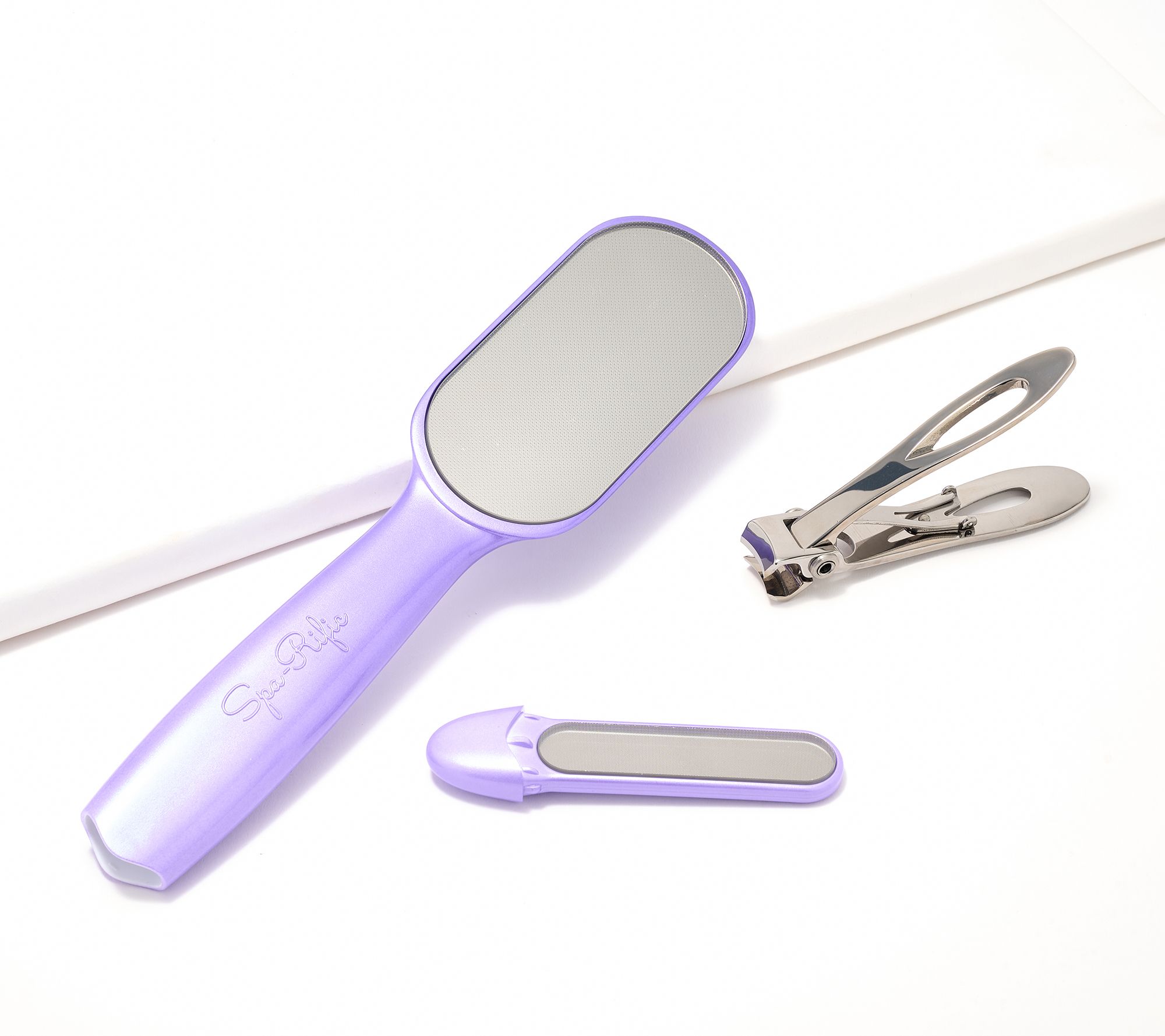 Spa-Rific Laser Etched Mani-Pedi File with Nail Clipper