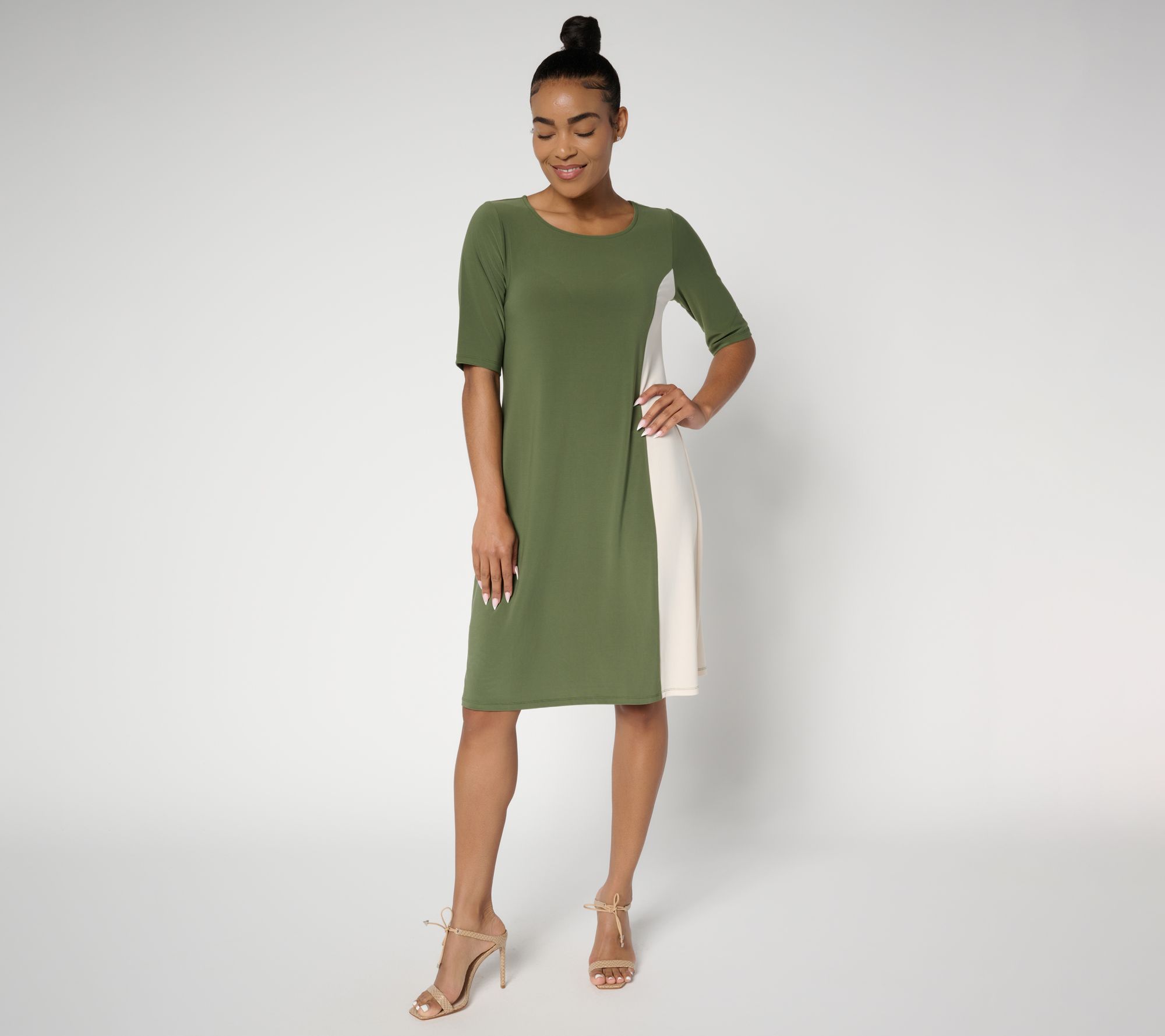 Attitudes by Renee Petite La Roma Jersey Color Block Dress