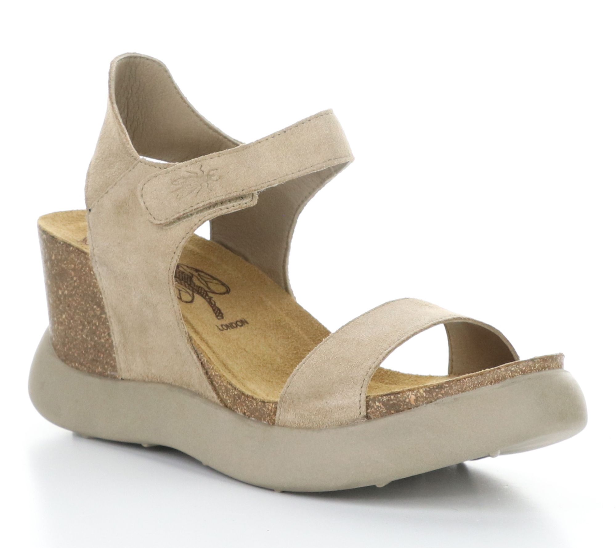 Fly London Suede Hook & Loop Sandal