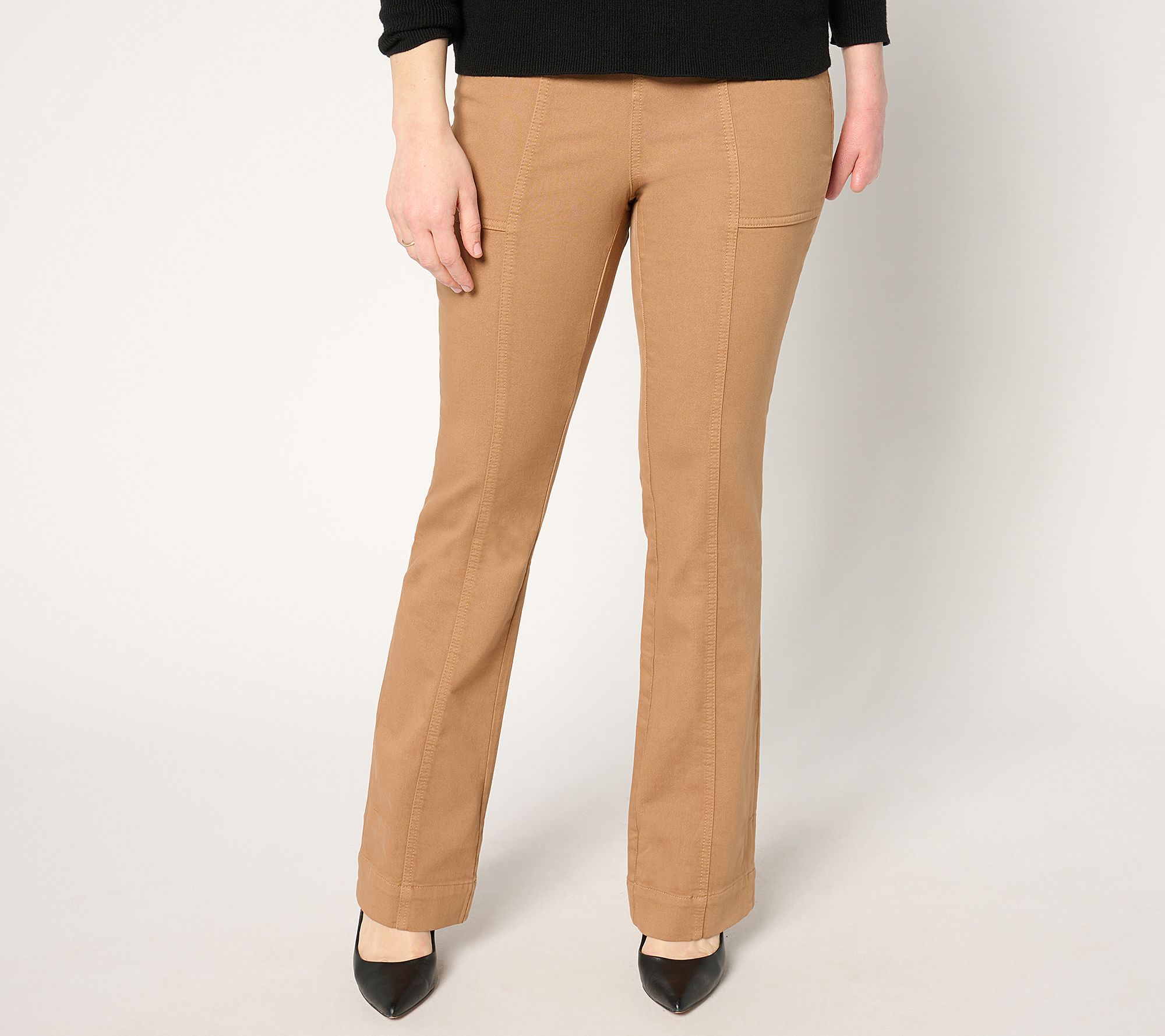 "As Is" Isaac Mizrahi Live! Petite Stretch Cotton Twill Pants