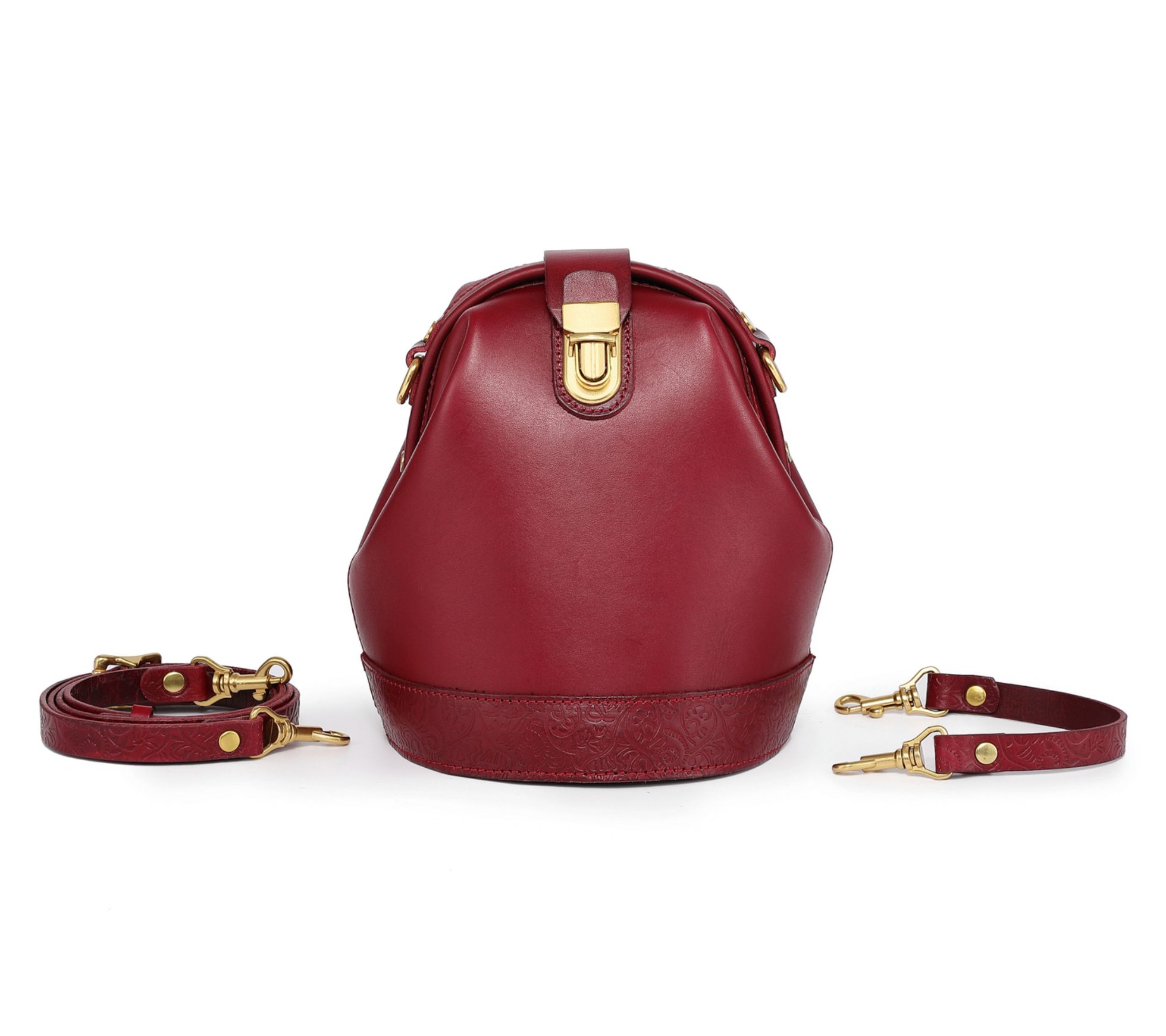Old Trend Doctor Bucket Leather Bag with Crossbody Strap