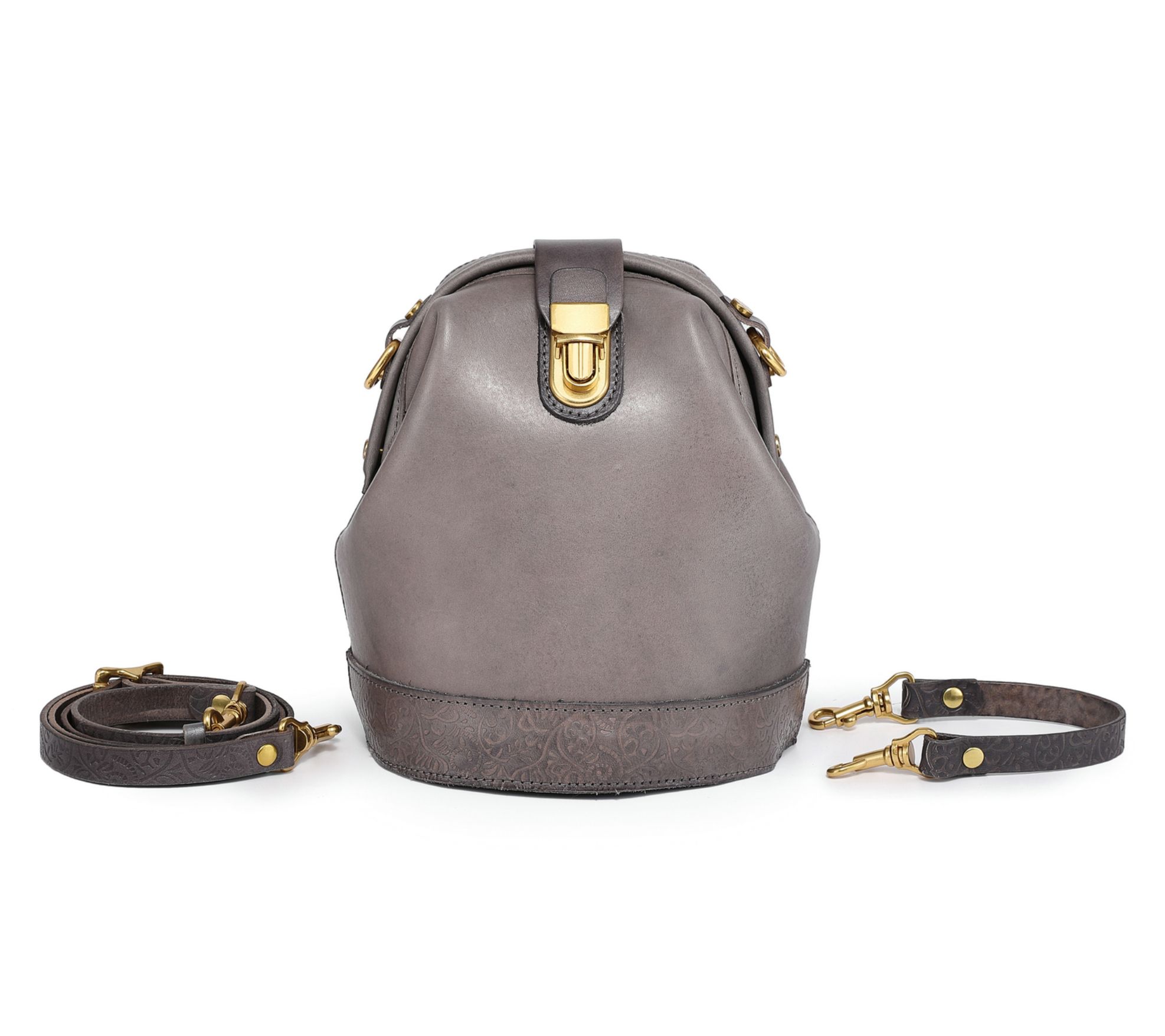Old Trend Doctor Bucket Leather Bag with Crossbody Strap