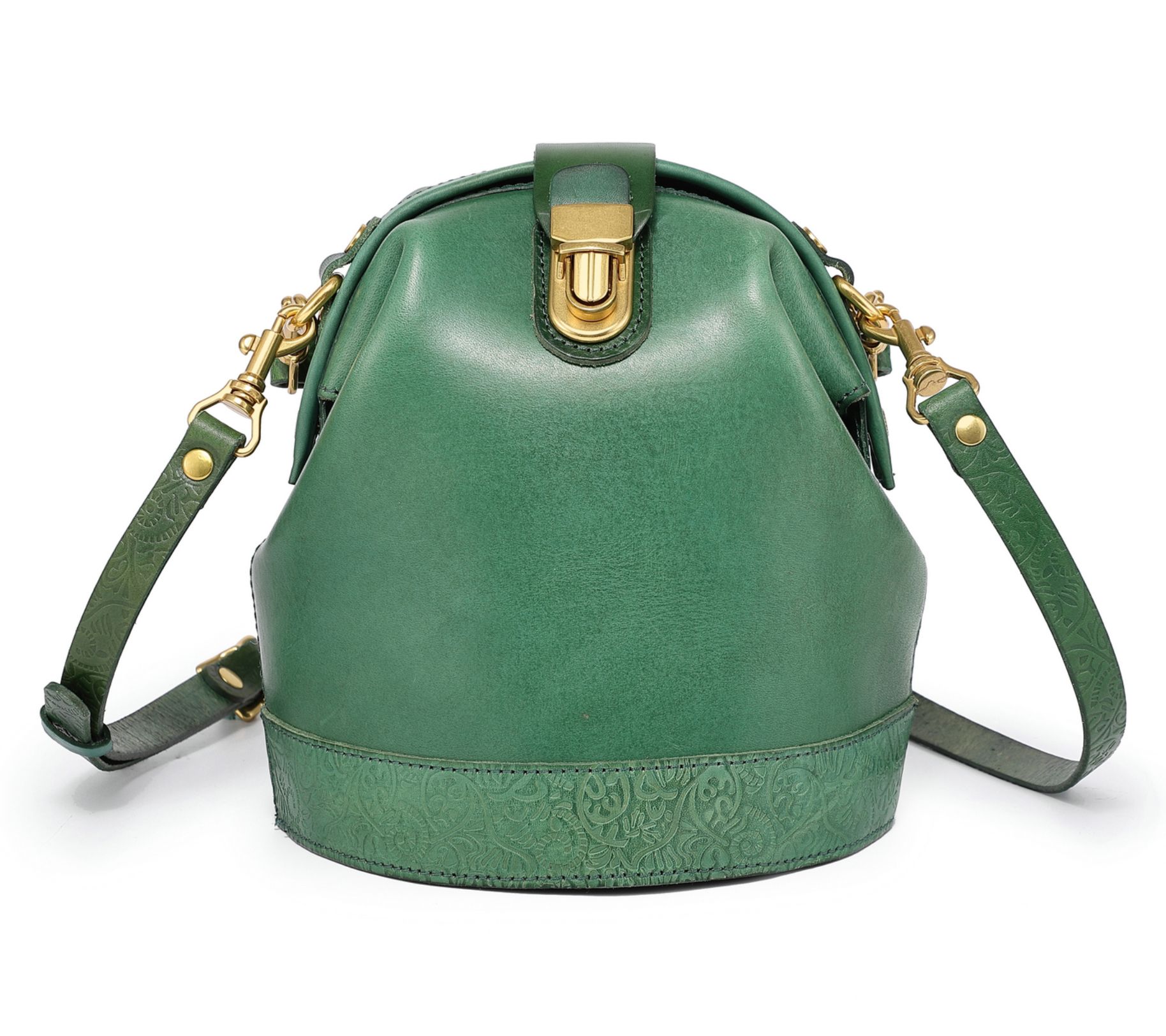 Old Trend Doctor Bucket Leather Bag with Crossbody Strap