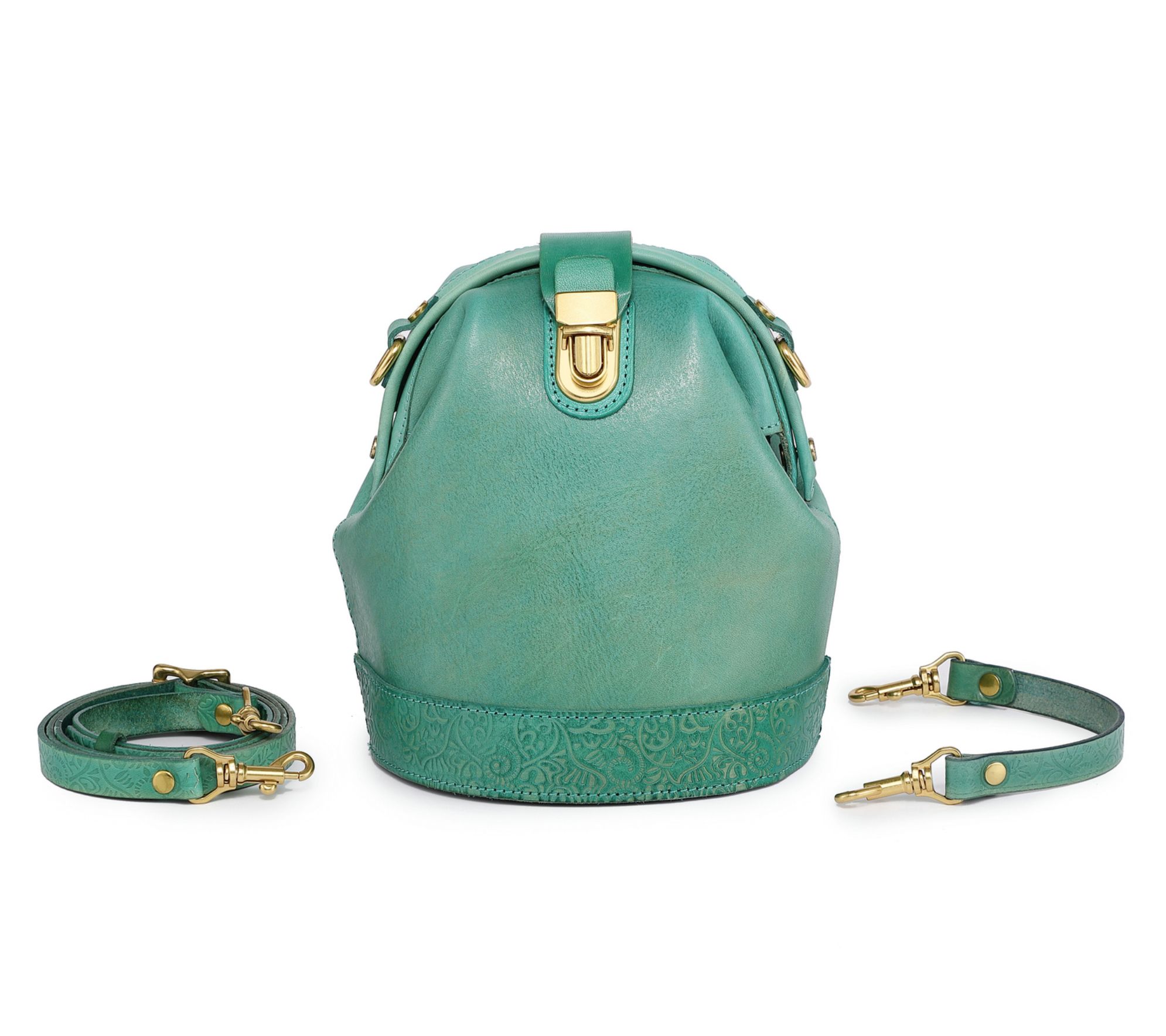 Old Trend Doctor Bucket Leather Bag with Crossbody Strap