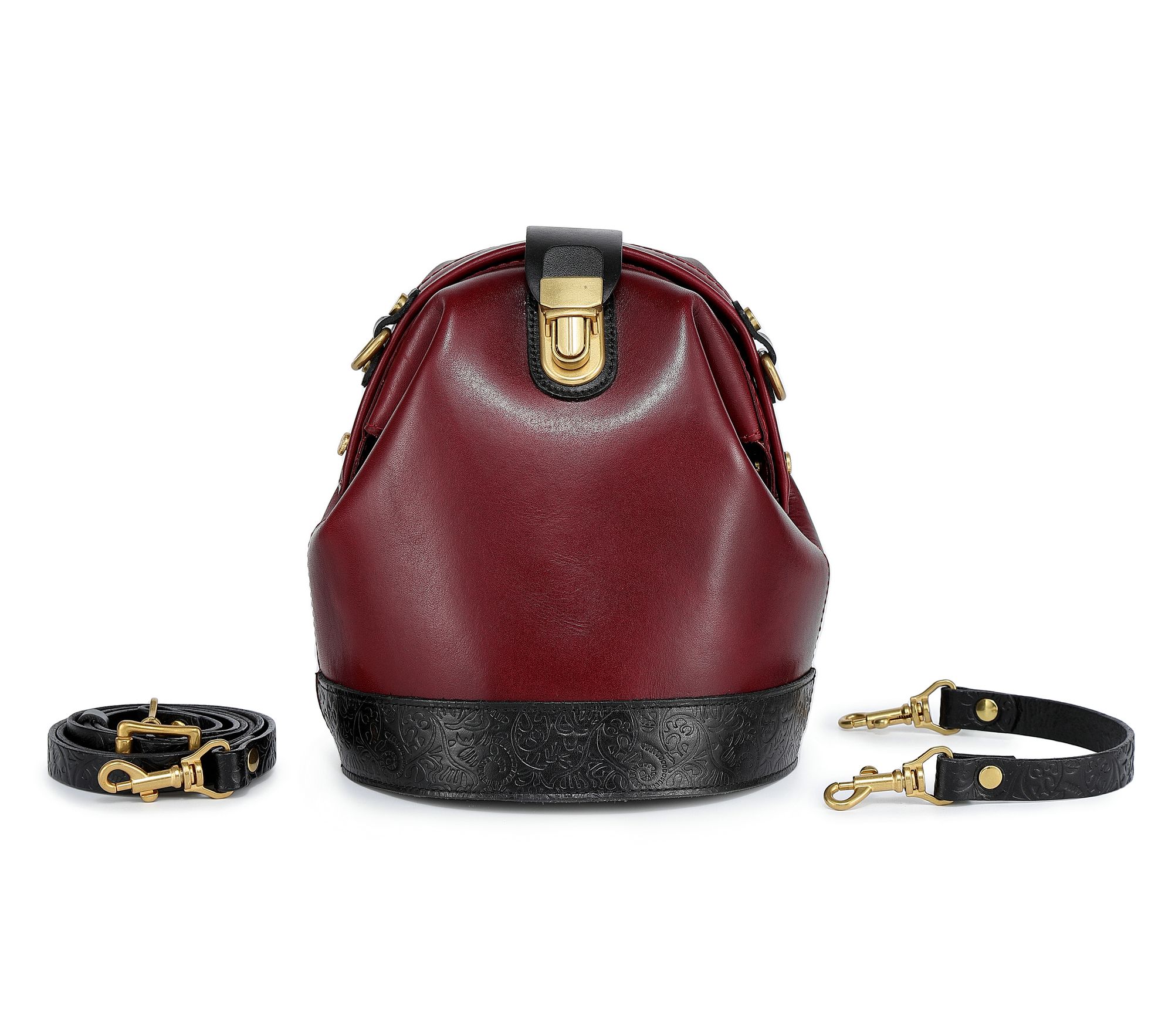 Old Trend Doctor Bucket Leather Bag with Crossbody Strap