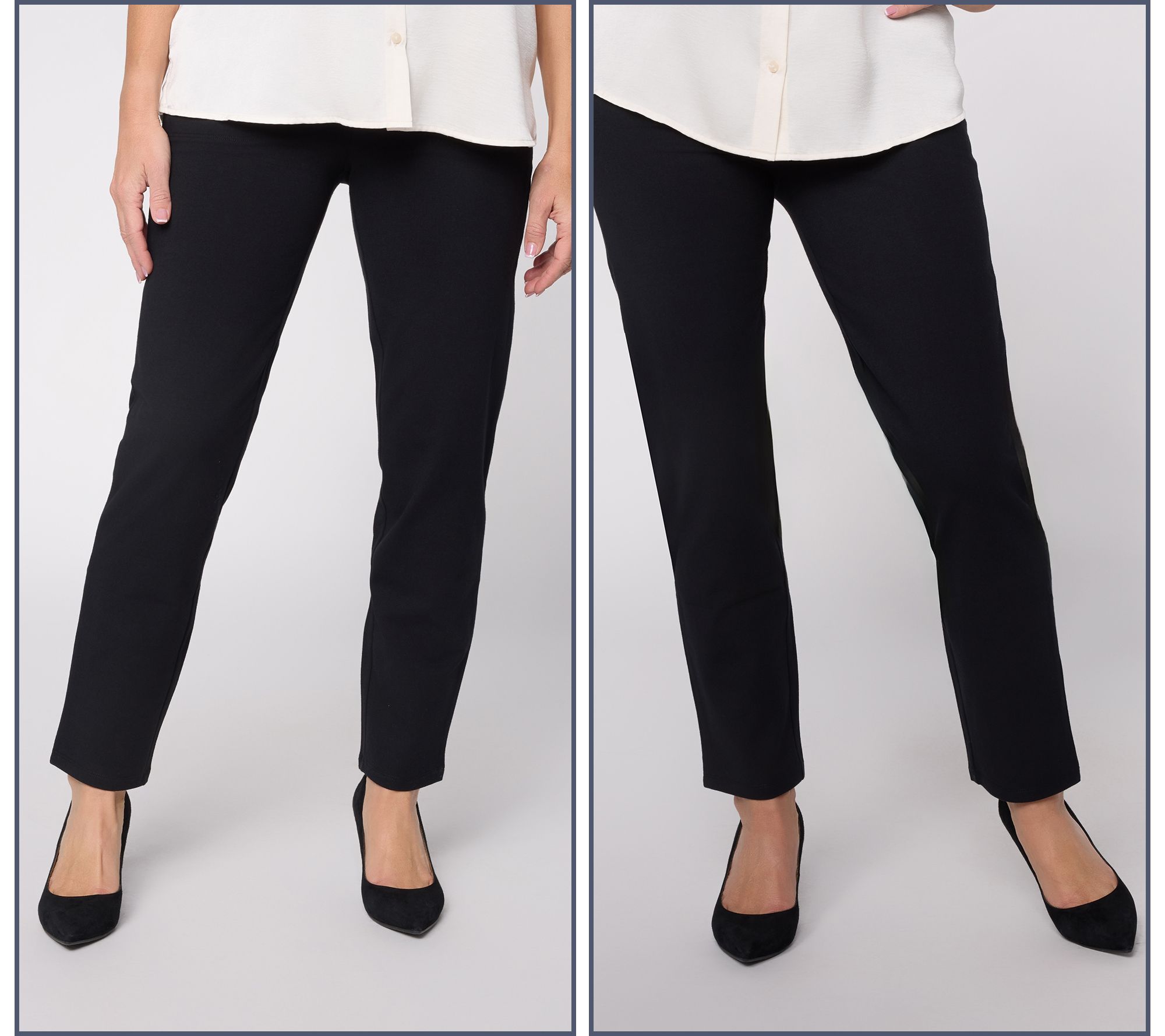 Women with Control Tall Set of 2 86/14 Slim Leg Ankle Icon Pant