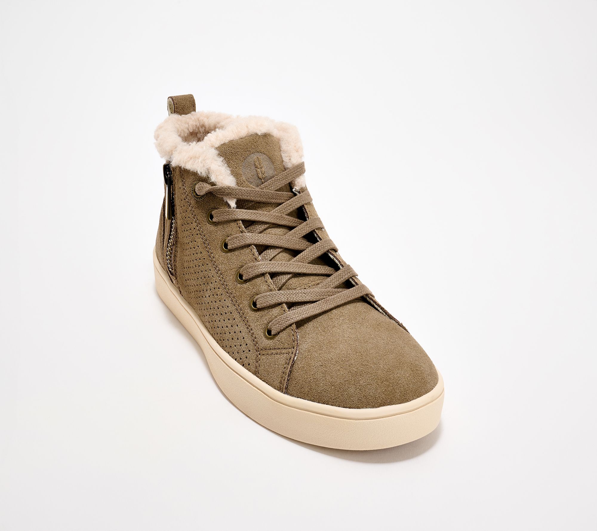 Revitalign Orthotic Suede Mid Top Cozy Sneaker - Emma Cozy
