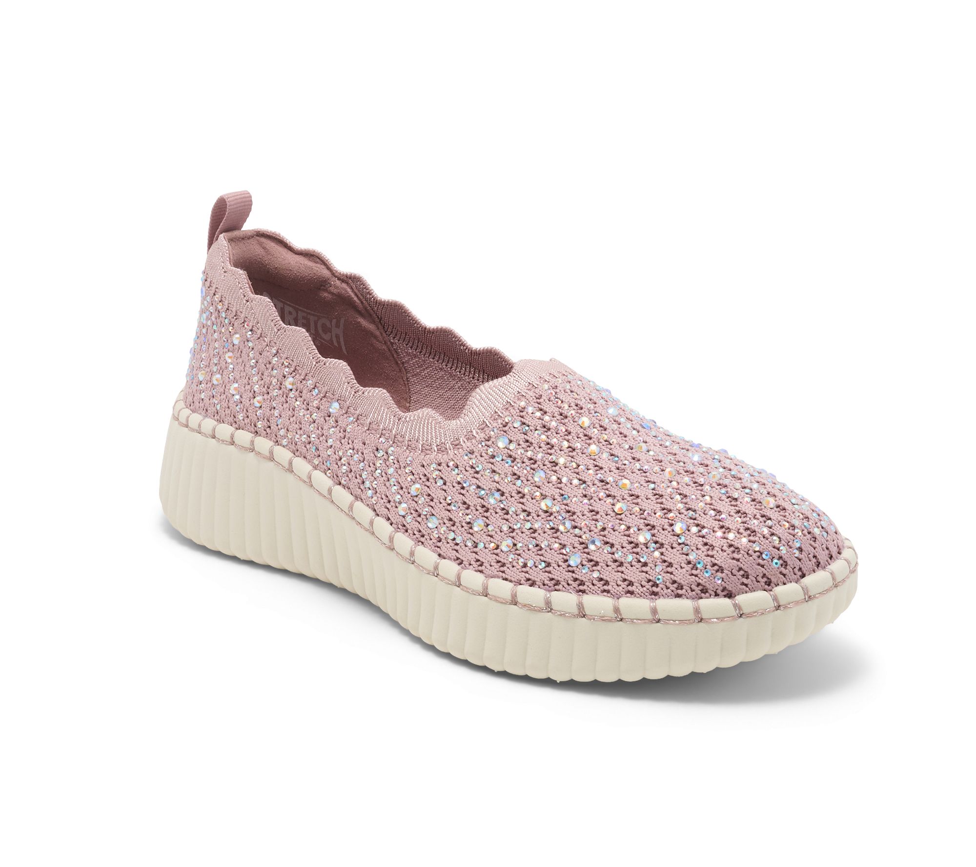 Skechers Wilshire Blvd Vegan Sparkle Knit Slip-Ons - Charmstride