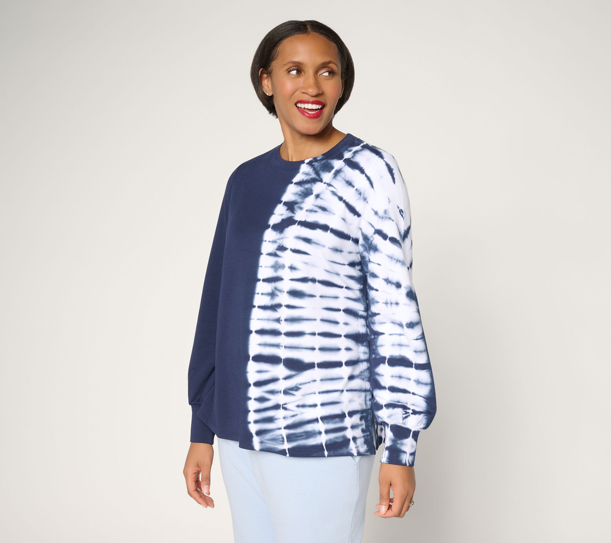  AnyBody French Terry Tie Dye Sweatshirt