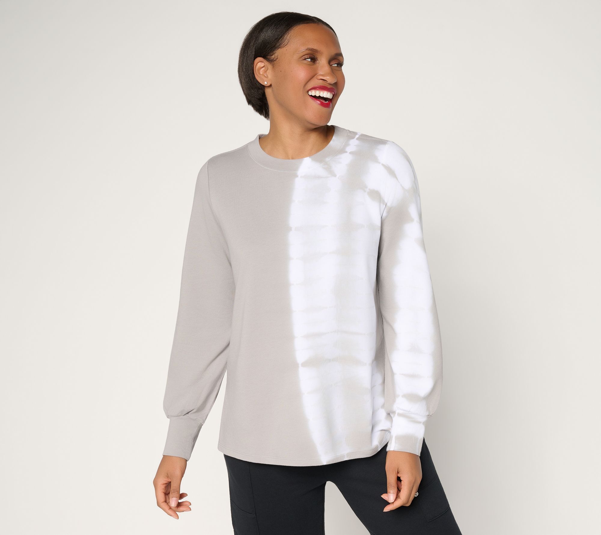 AnyBody French Terry Tie Dye Sweatshirt