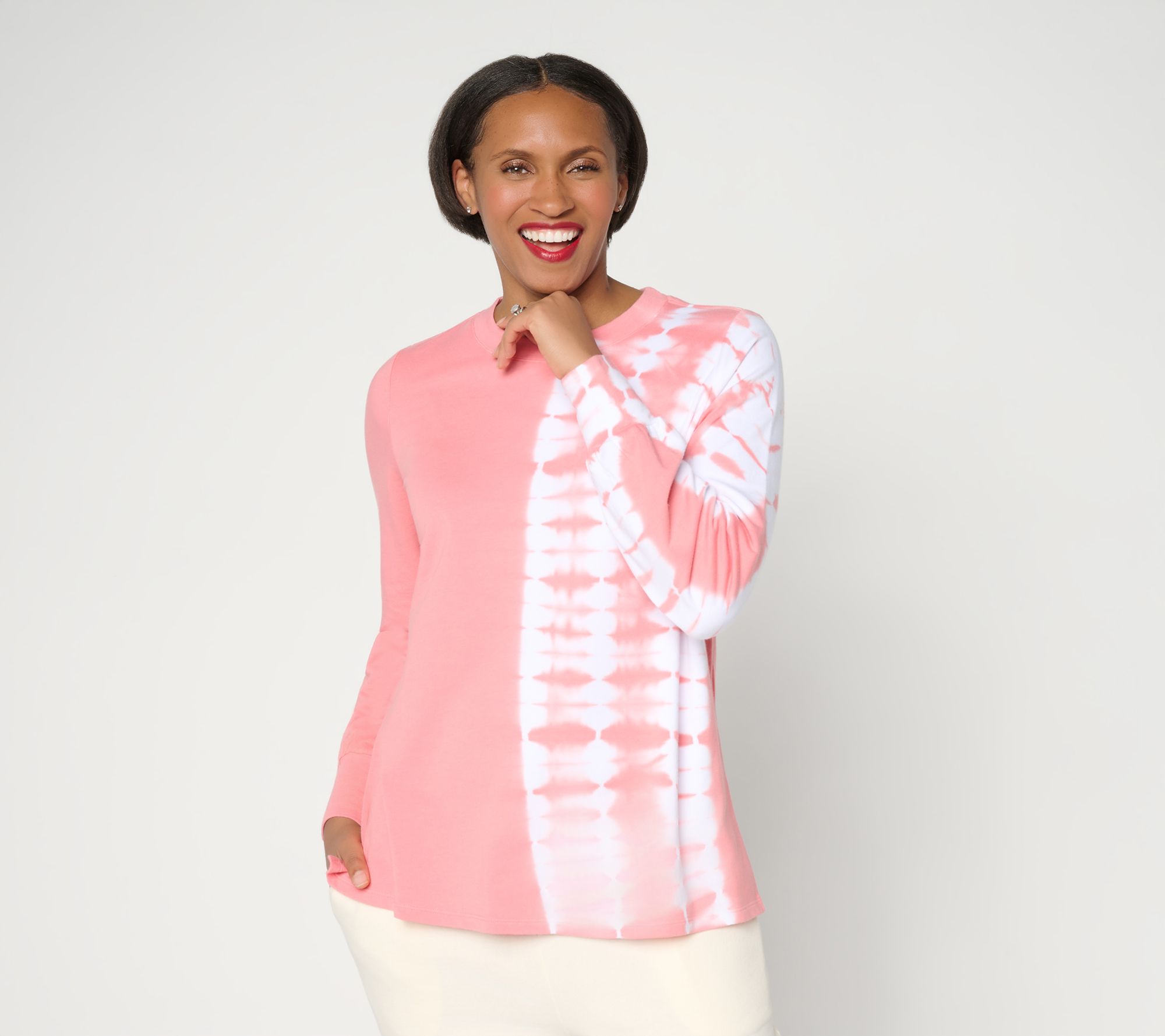 AnyBody French Terry Tie Dye Sweatshirt