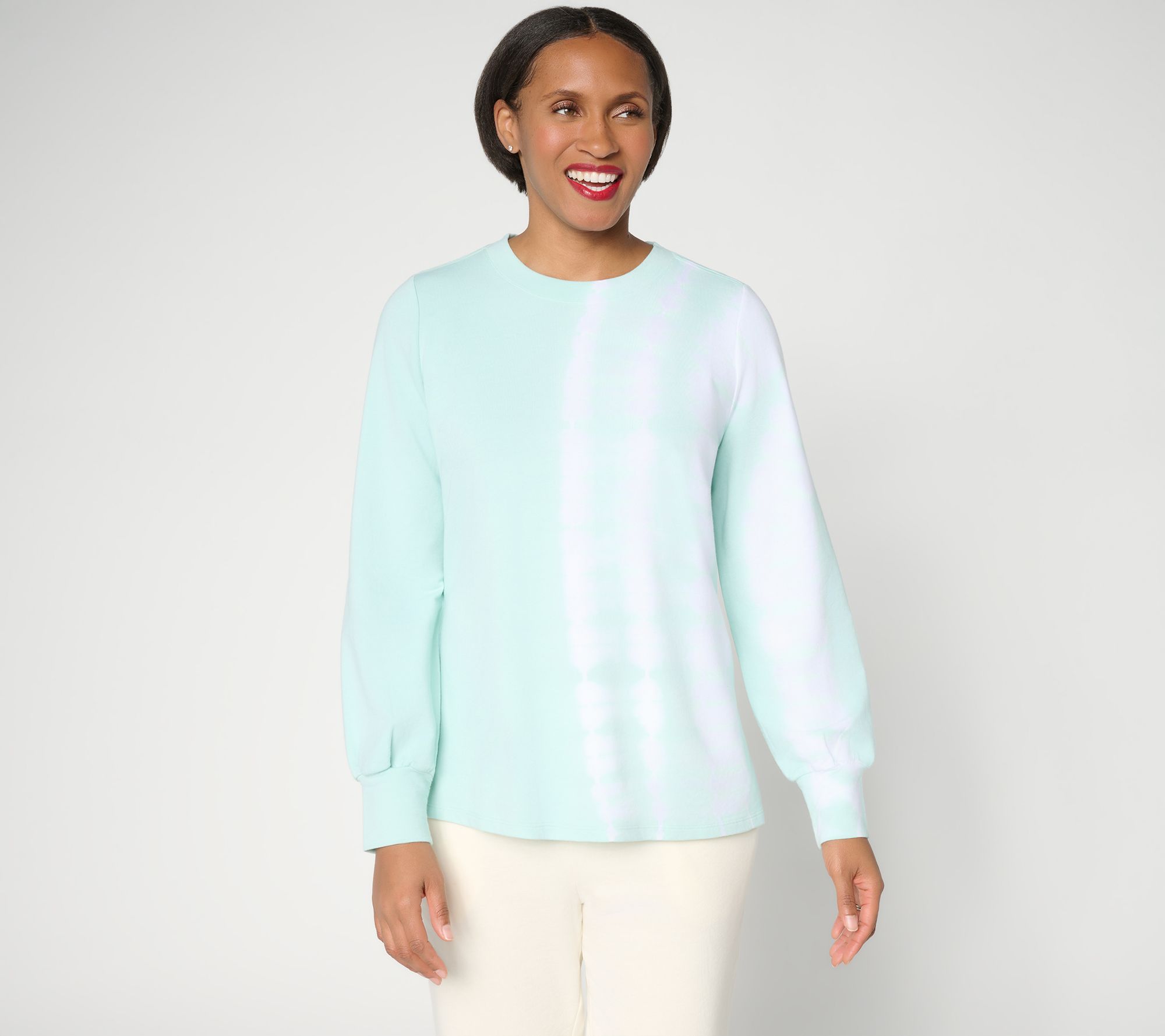 AnyBody French Terry Tie Dye Sweatshirt