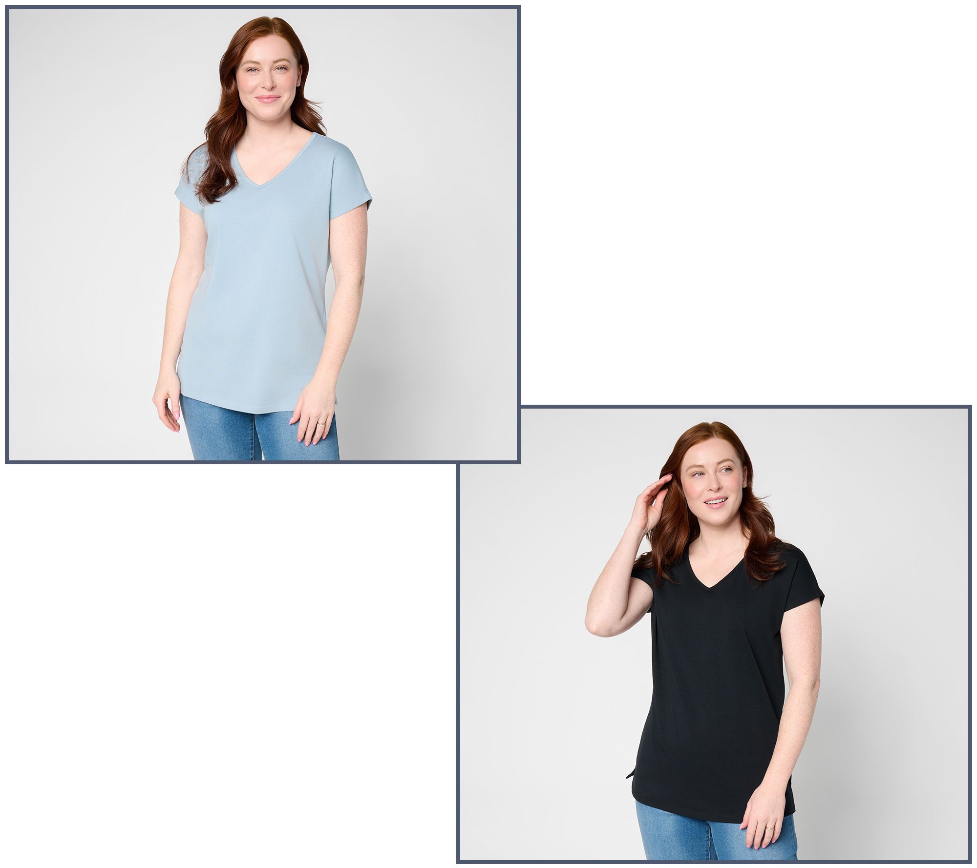 Denim & Co. Essentials Favorite Jersey 2-Pack Dolman Sleeve Tops