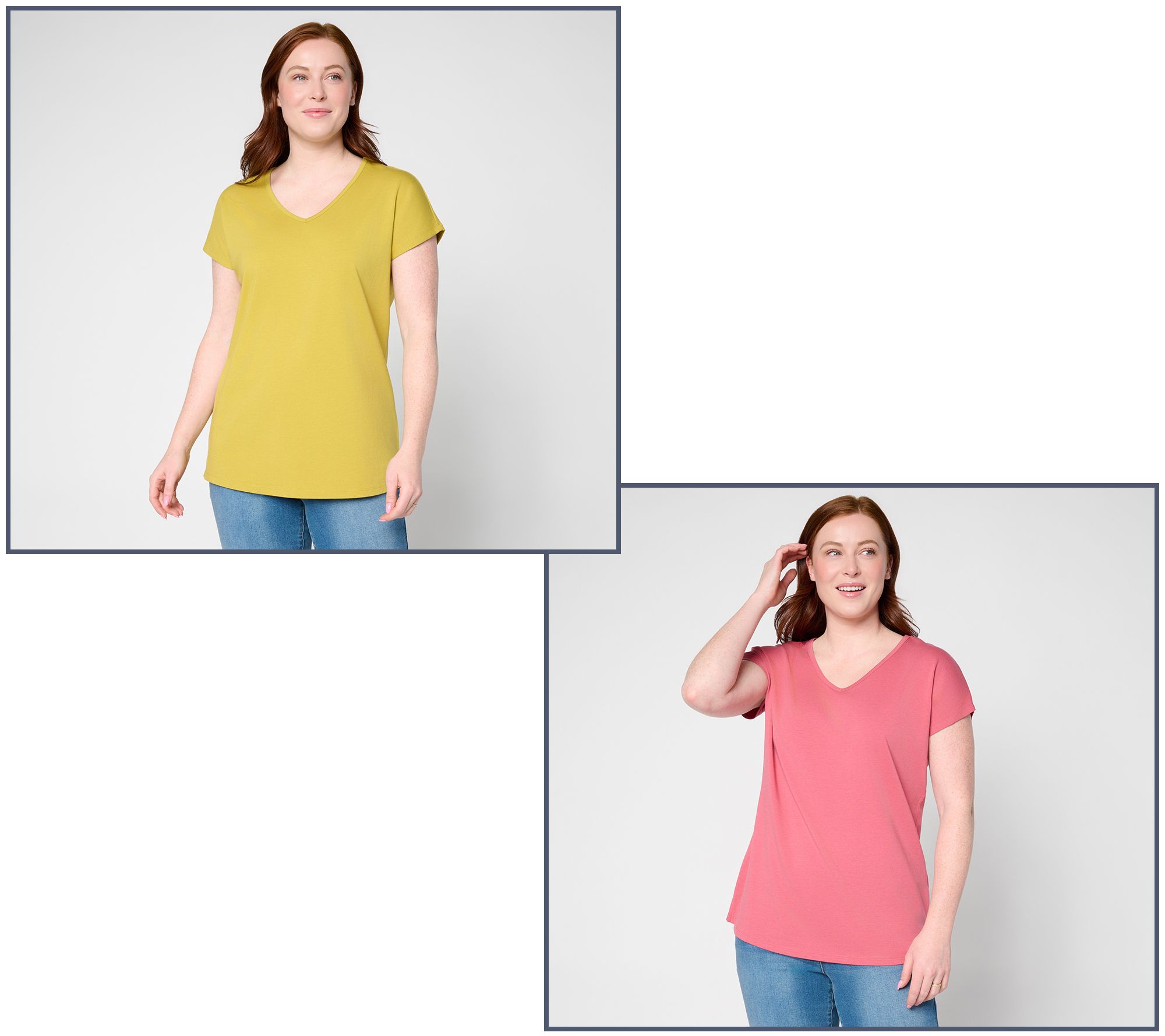 Denim & Co. Essentials Favorite Jersey 2-Pack Dolman Sleeve Tops