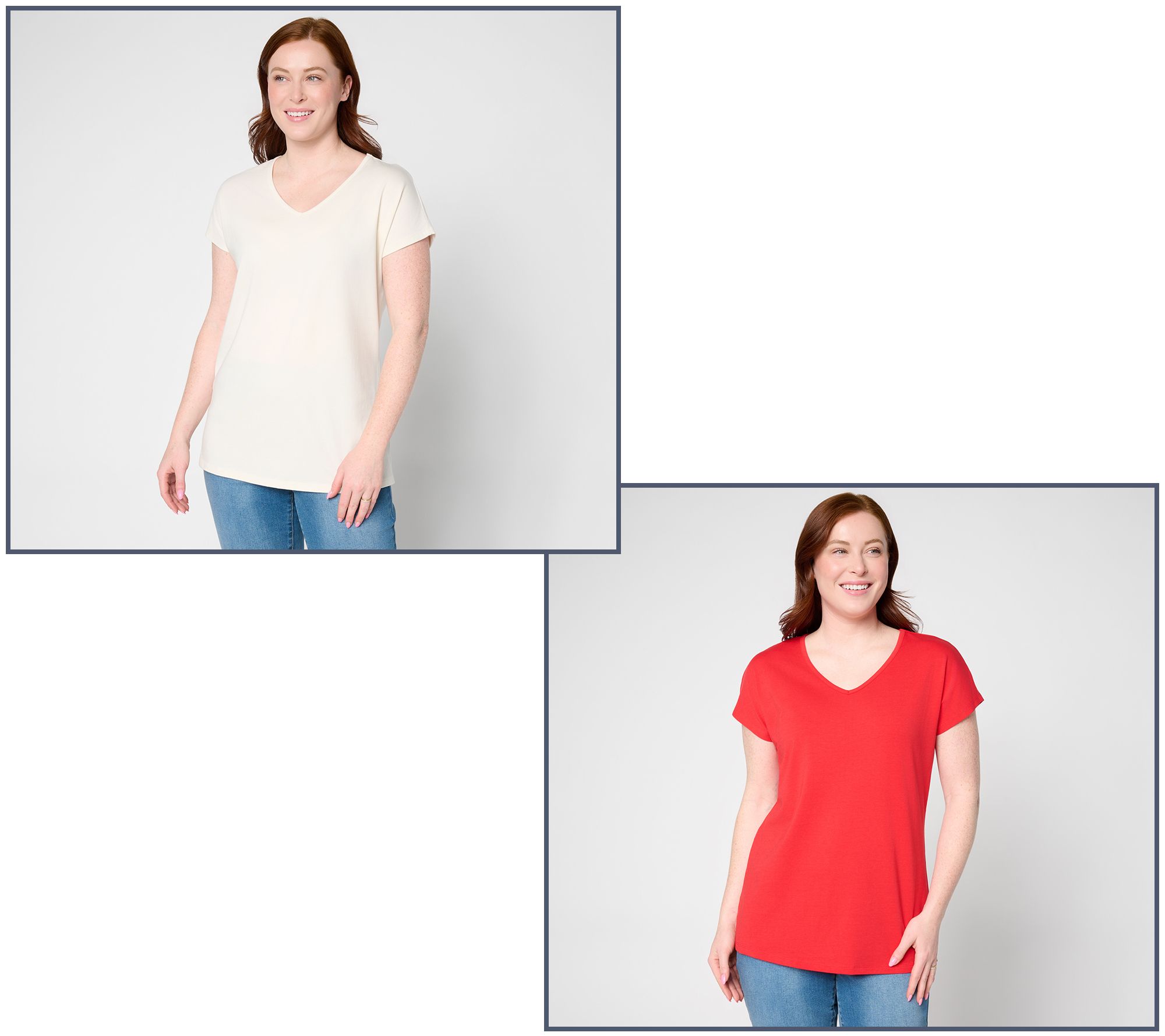 Denim & Co. Essentials Favorite Jersey 2-Pack Dolman Sleeve Tops