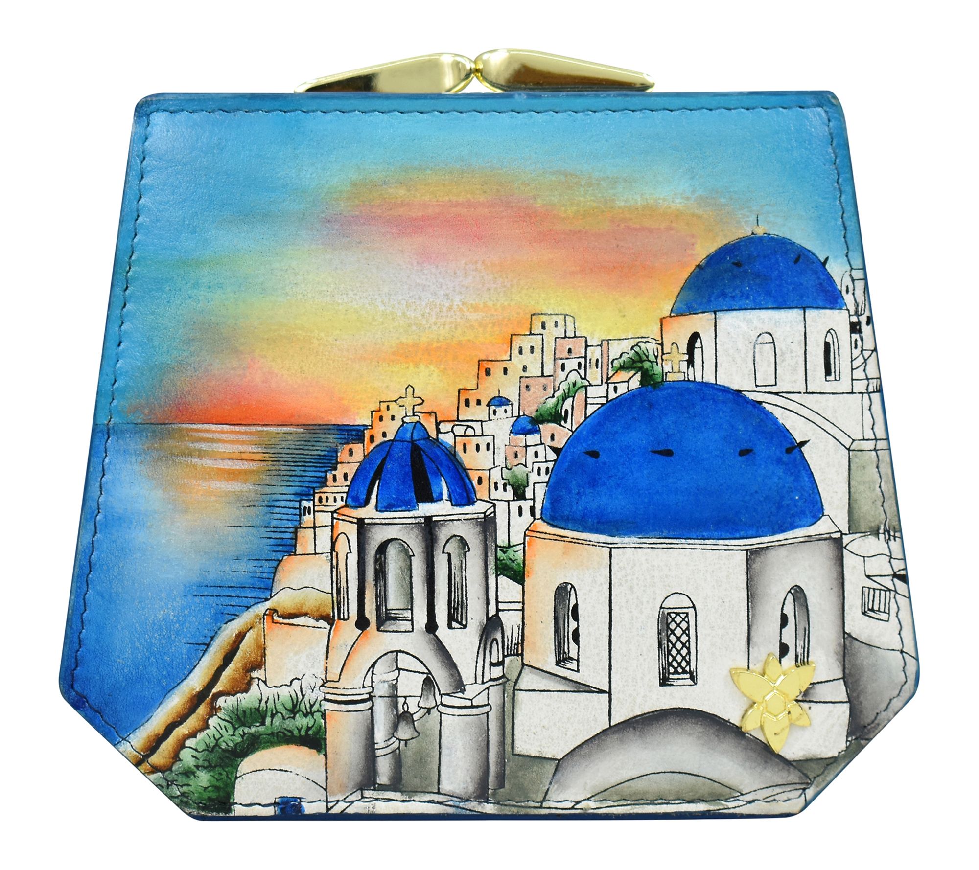 Anuschka Painted Leather French Clasp Wallet