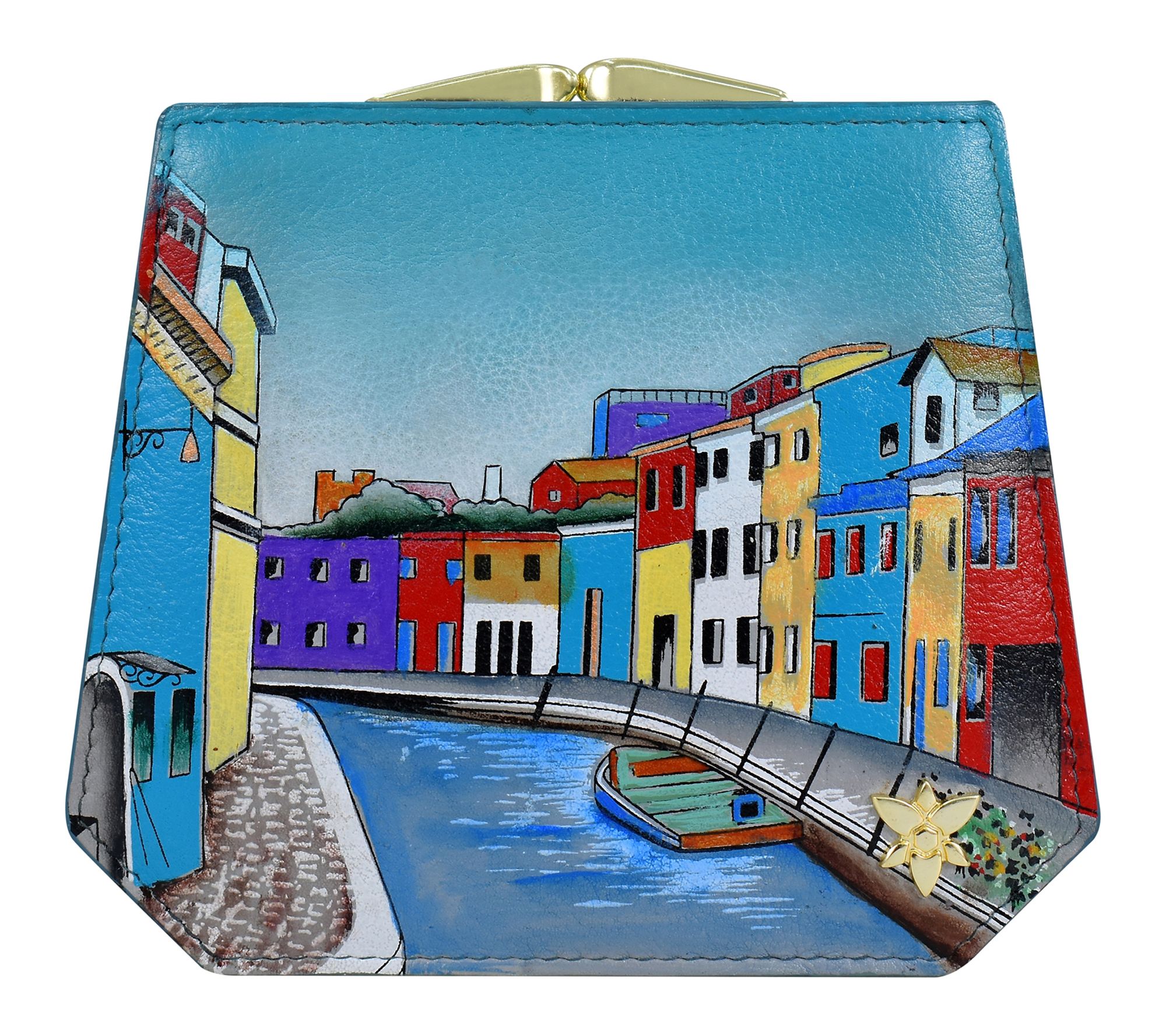 Anuschka Painted Leather French Clasp Wallet