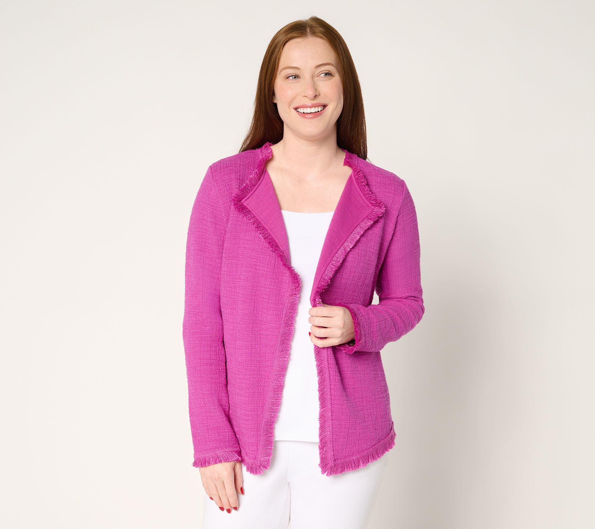 "As Is" Belle by Kim Gravel Fringe Benefit Tweed Jacket