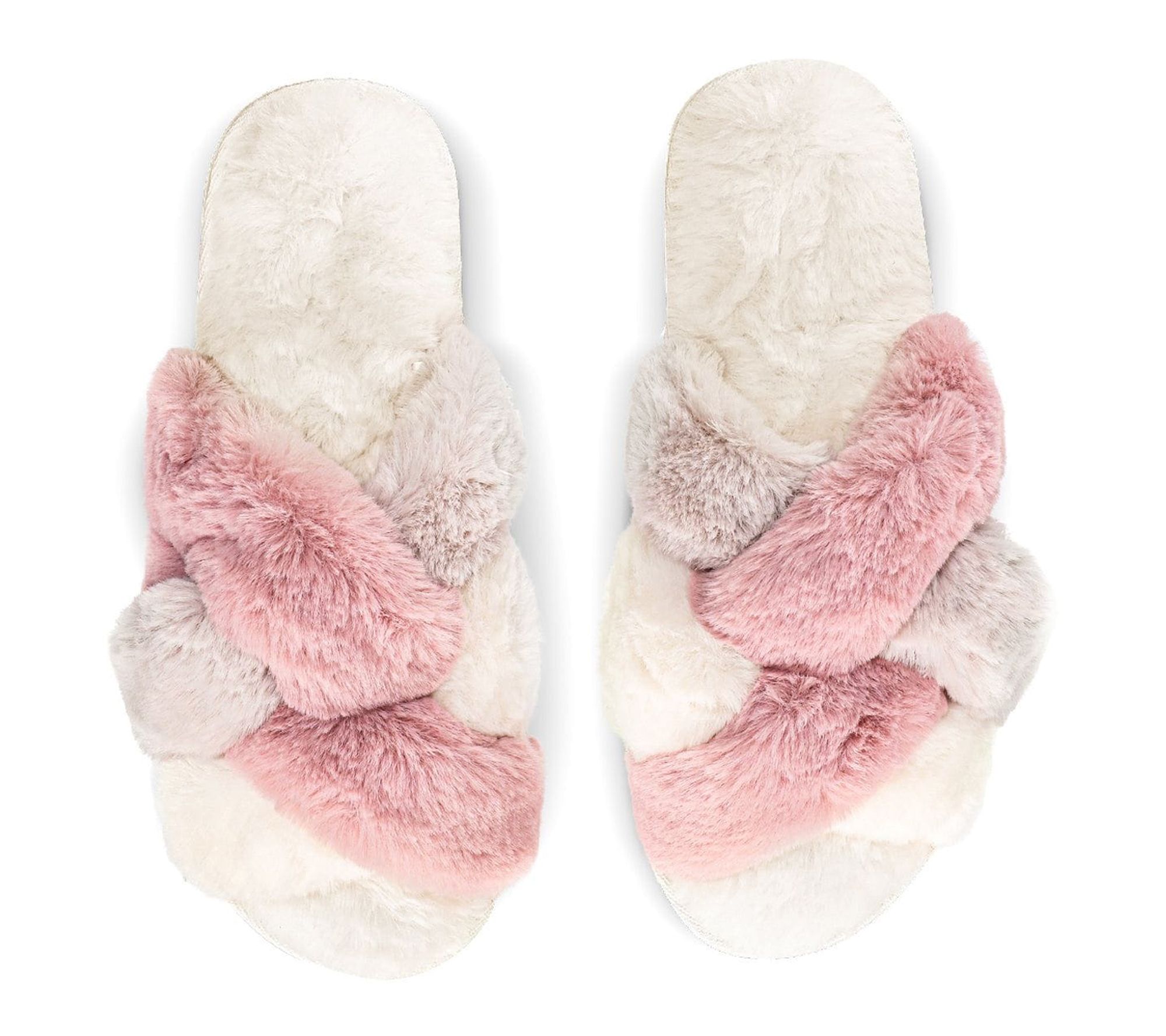 Memoi Women's Multi Weave Plush Slippers