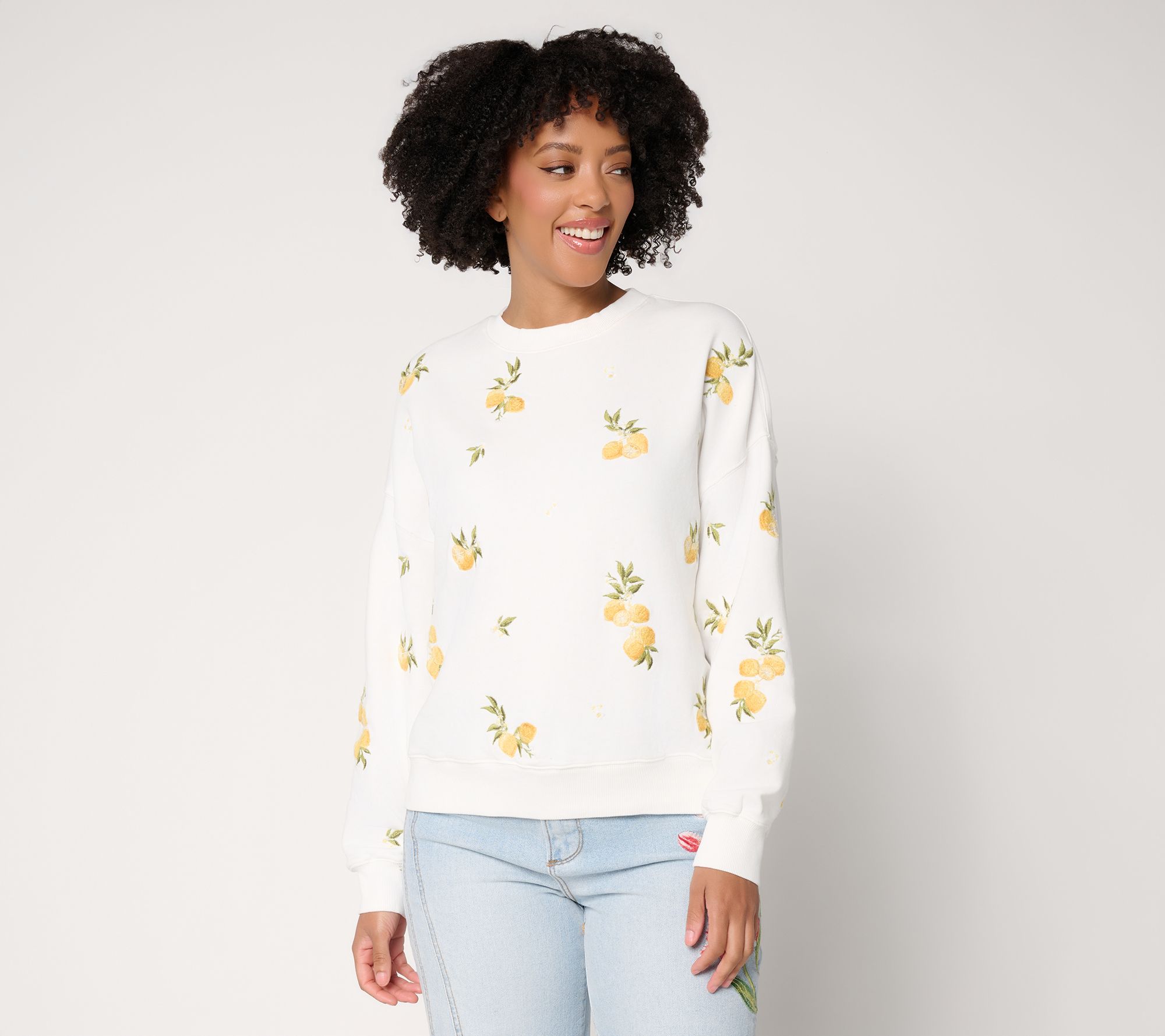 Driftwood Jeans Teddy Crew Neck Pullover - Limoncello