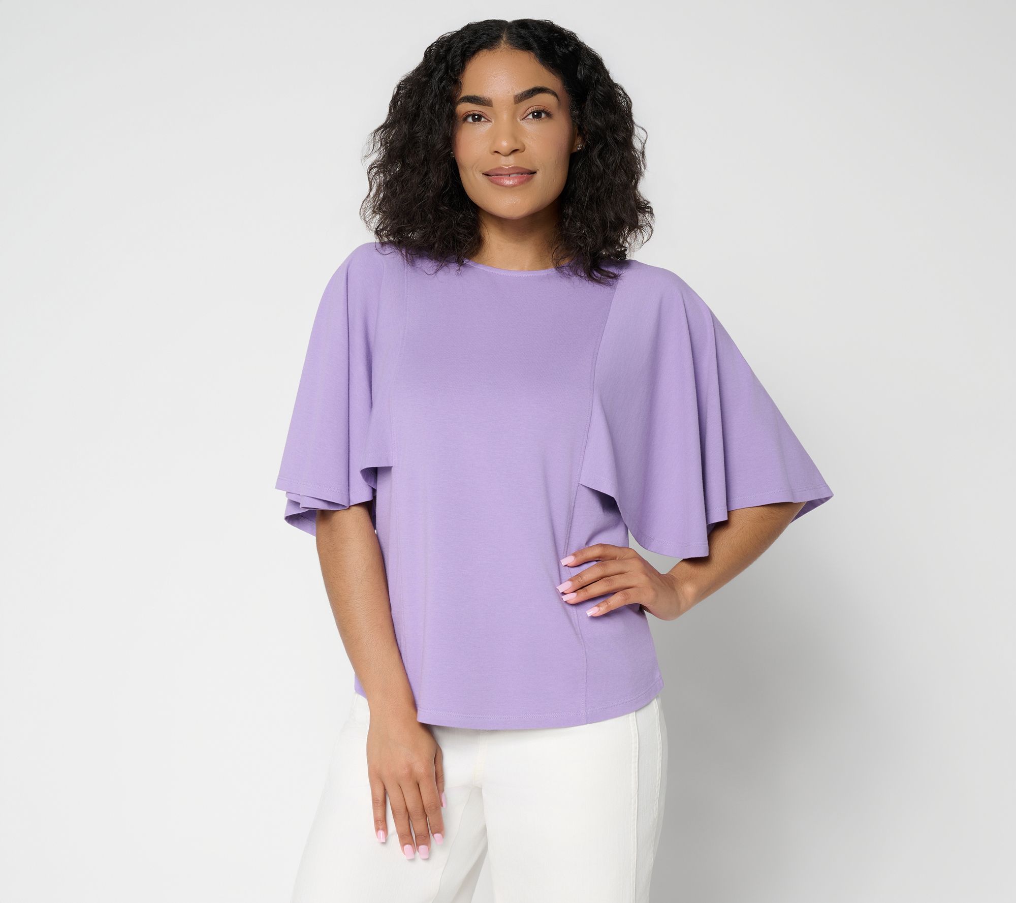 Peace Love World Boheme Crew Neck Futter Sleeve Top