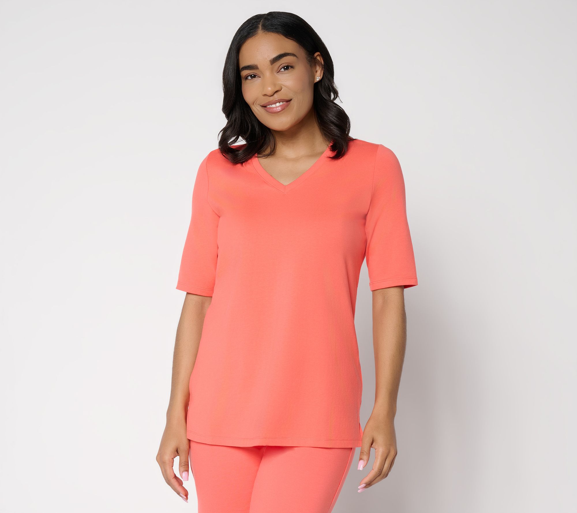  Belle Beach by Kim Gravel Primabelle Knit Bahama Breeze V-Neck Top
