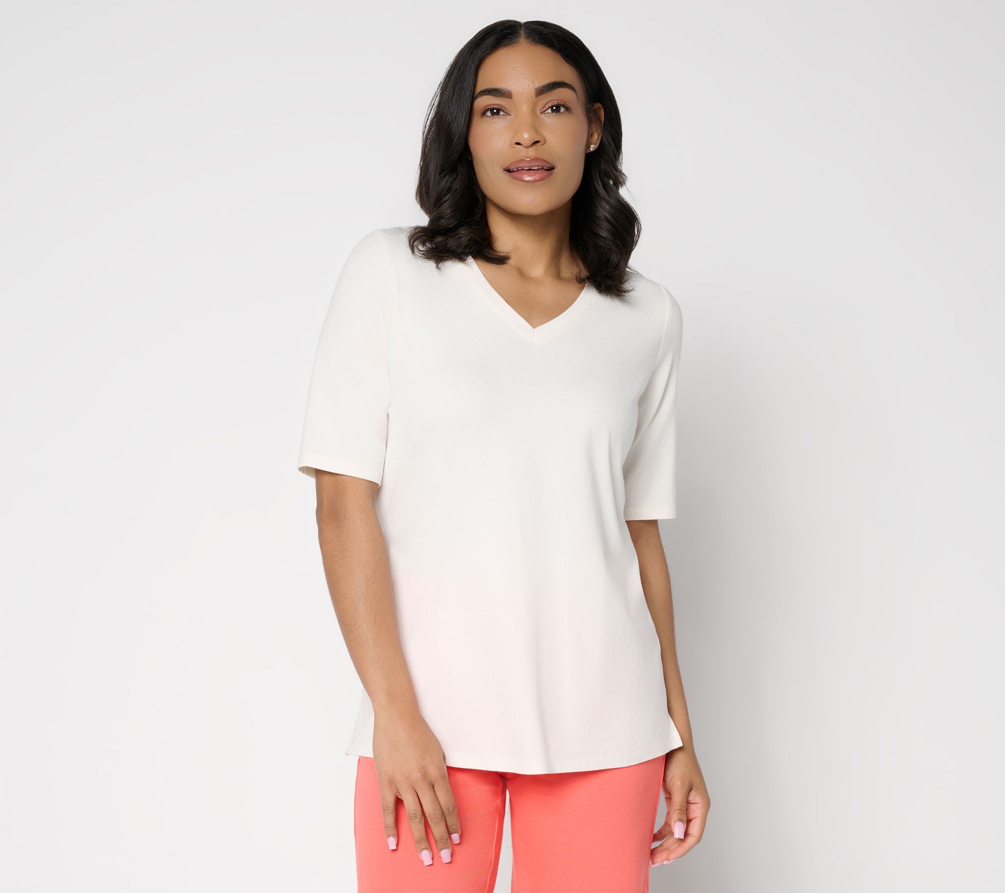 Belle Beach by Kim Gravel Primabelle Knit Bahama Breeze V-Neck Top