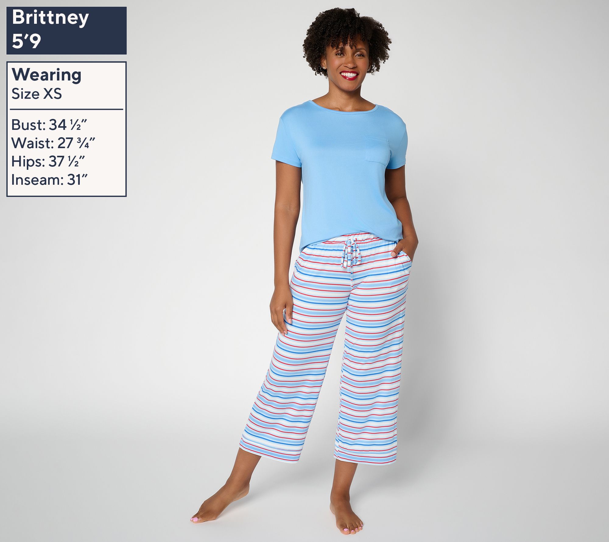 MUK LUKS Cloud Knit Americana Pajama Set - QVC.com