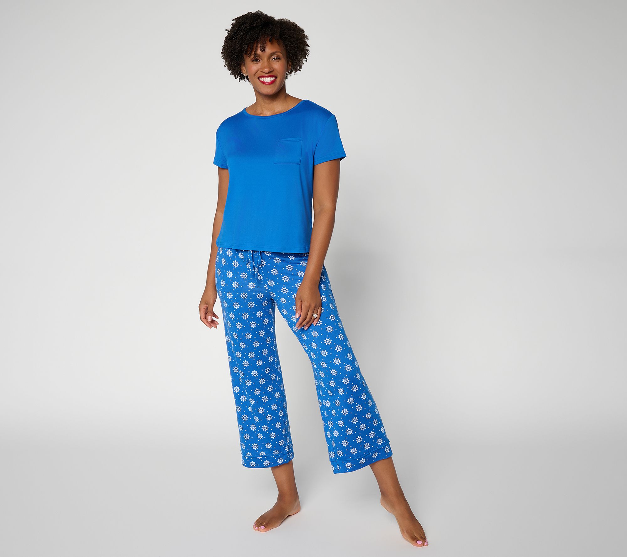 MUK LUKS Cloud Knit Americana Pajama Set