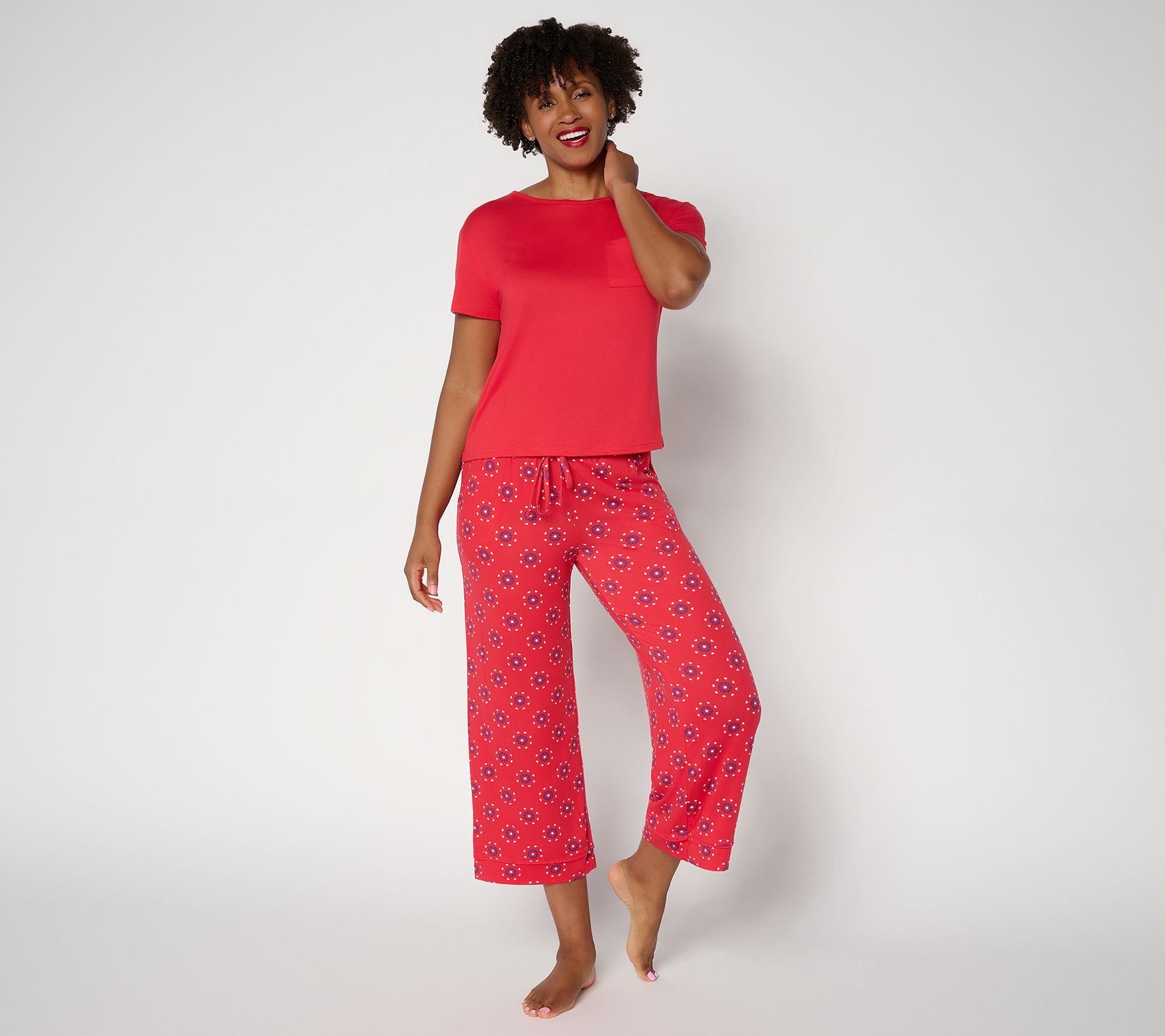 MUK LUKS Cloud Knit Americana Pajama Set