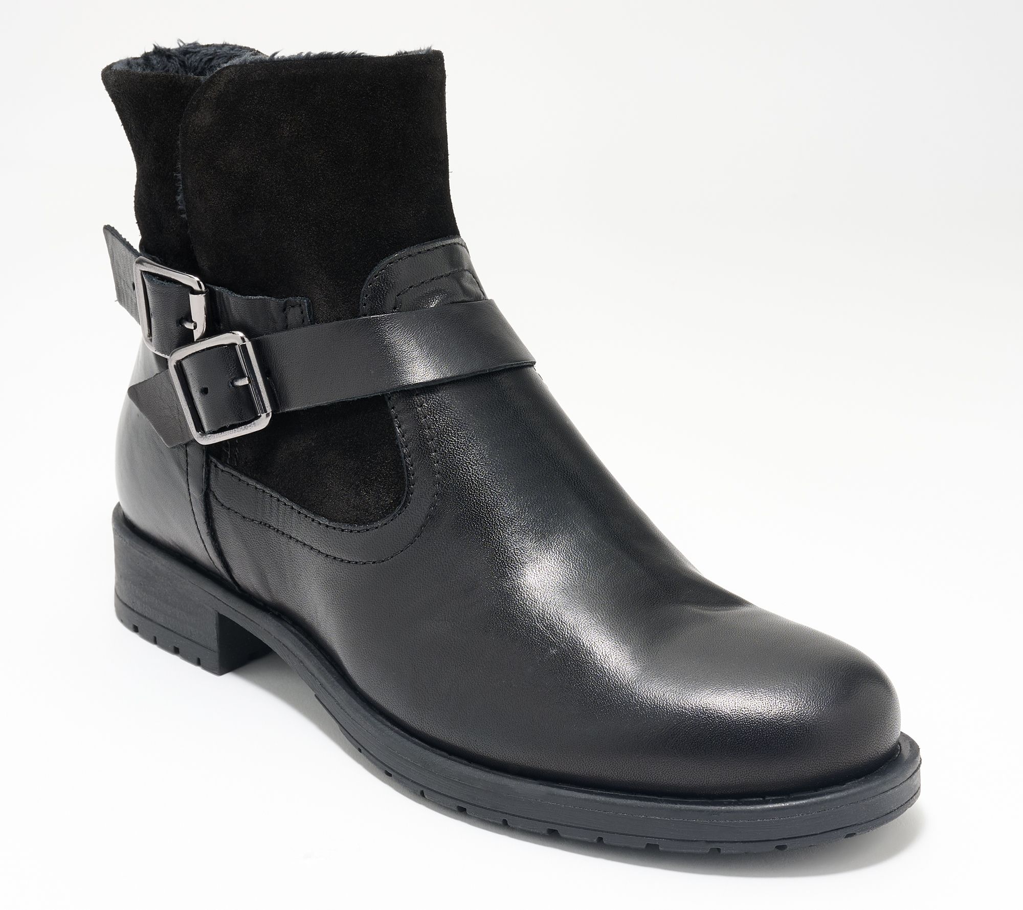 "As Is" Miz Mooz Leather Cozy Lined Ankle Boots - Portage