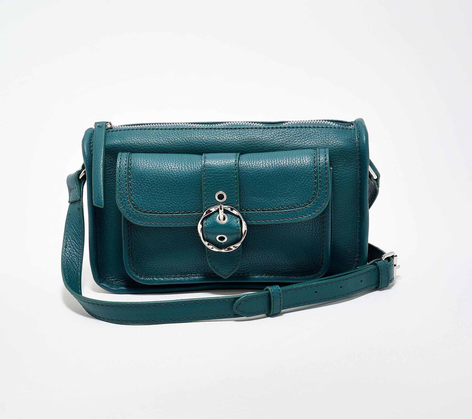 "As Is" Kim Gravel Blessed & Busy Leather East/West Crossbody