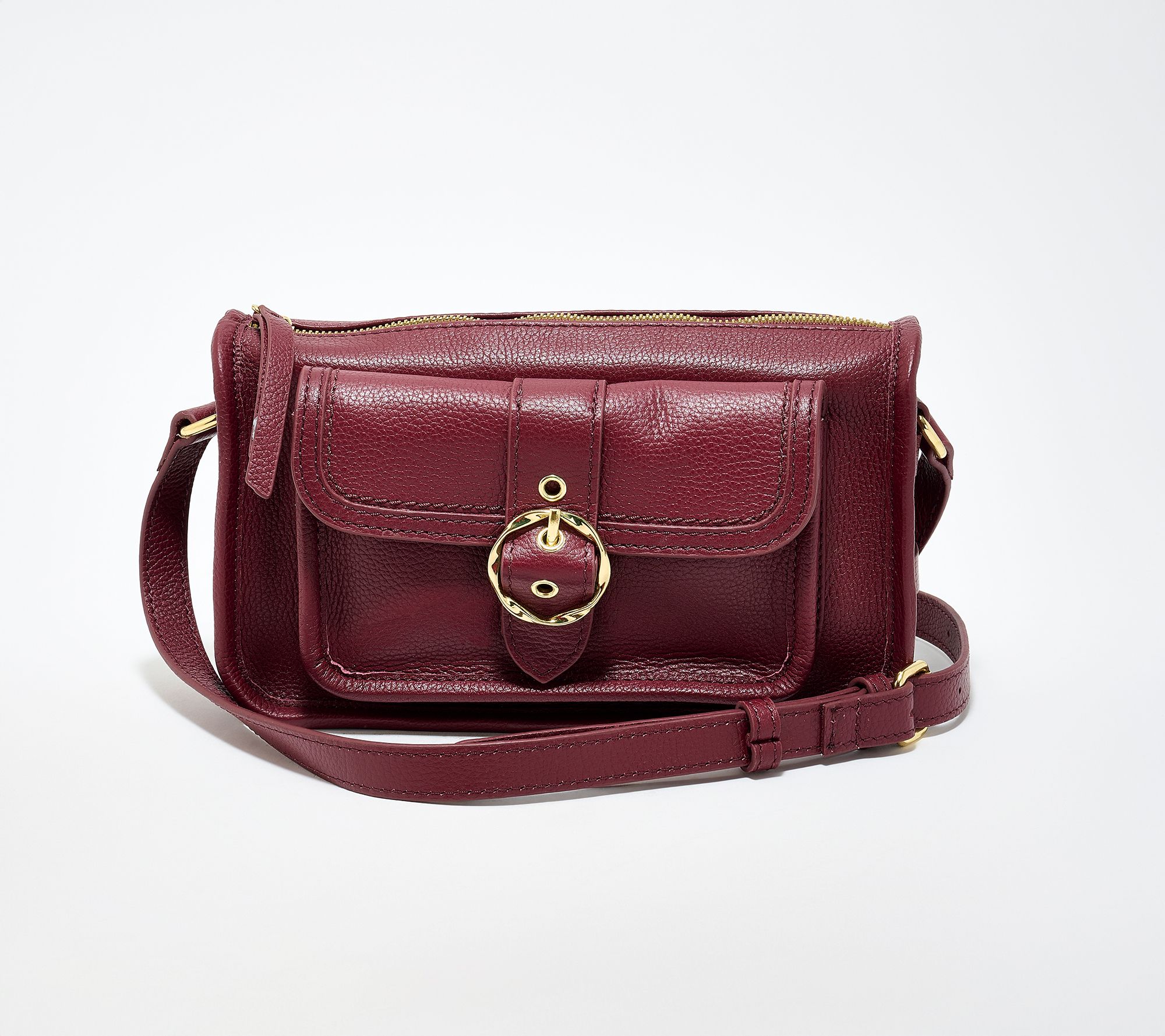 "As Is" Kim Gravel Blessed & Busy Leather East/West Crossbody