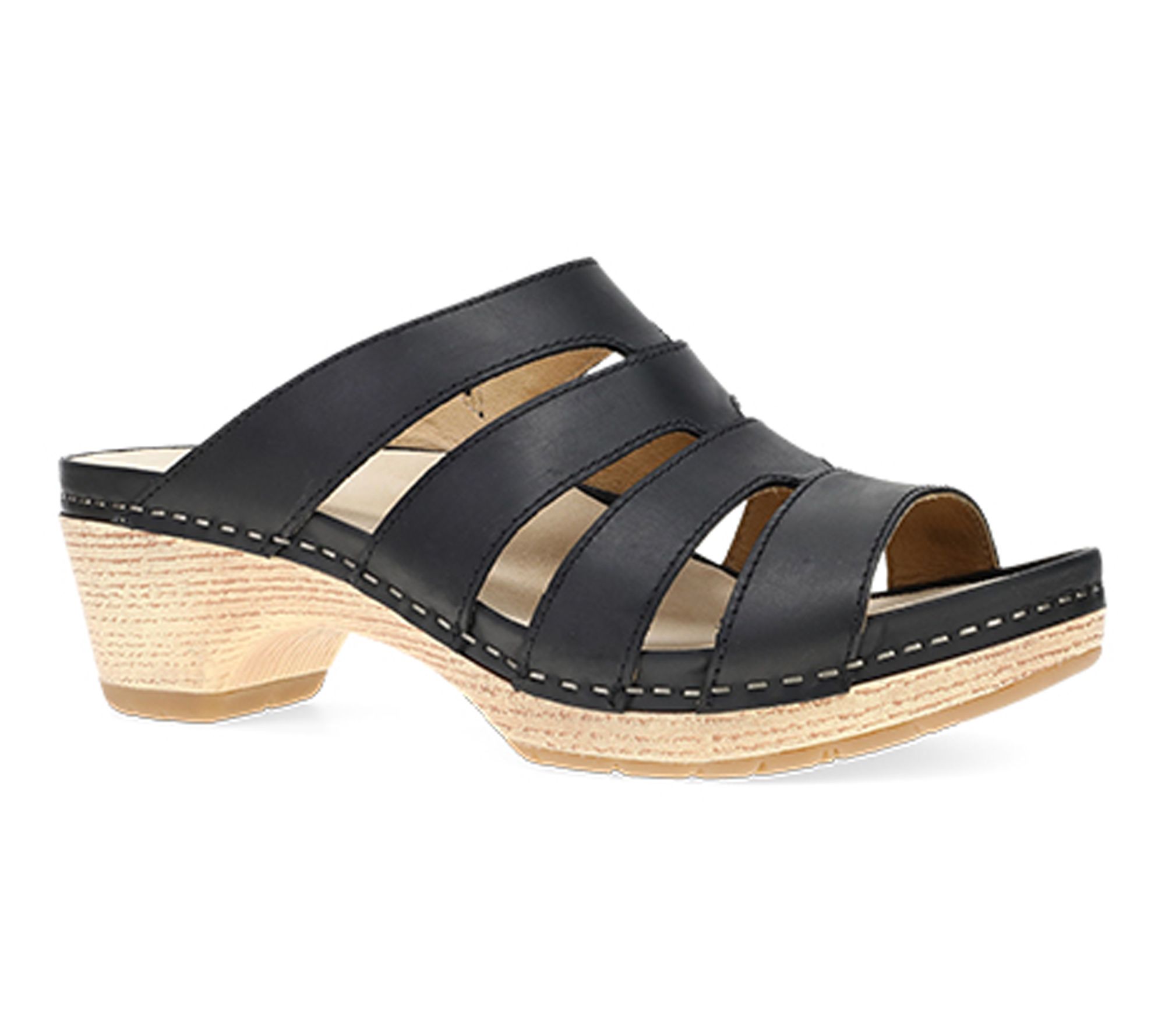 Dansko Lyndi Black Oiled Leather Sandal