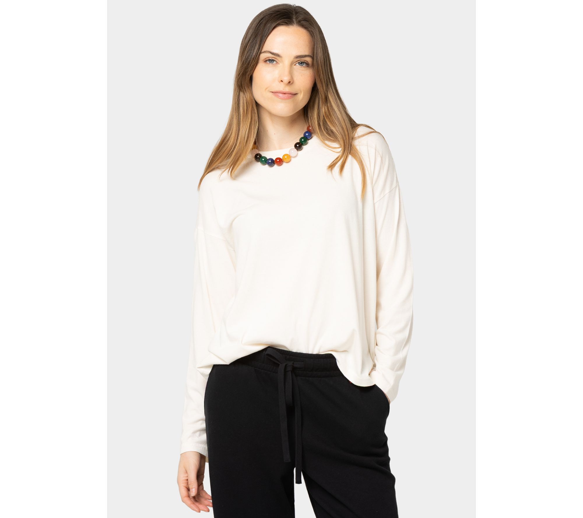 "As Is" Peace Love World Long Sleeve Crew Neck Top