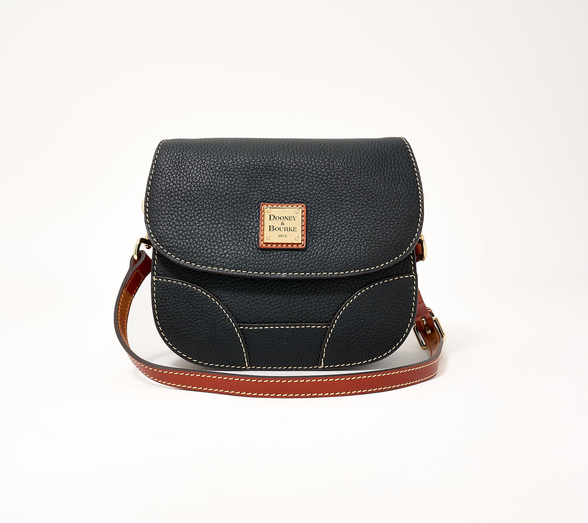 Dooney & Bourke Pebble Leather Saddle Bag Crossbody