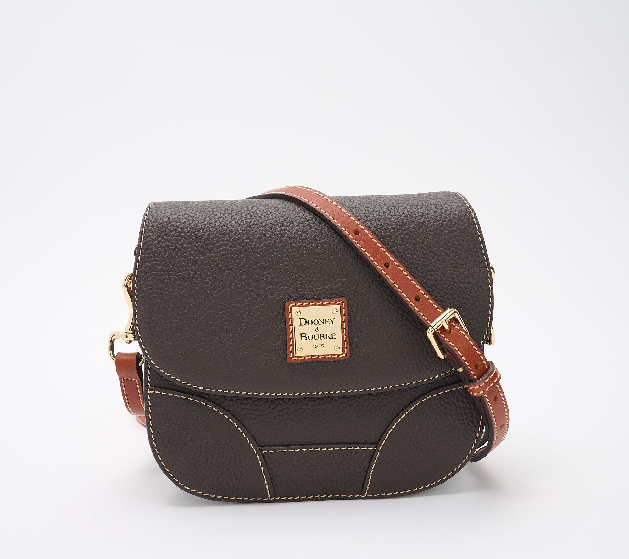 Dooney & Bourke Pebble Leather Saddle Bag Crossbody