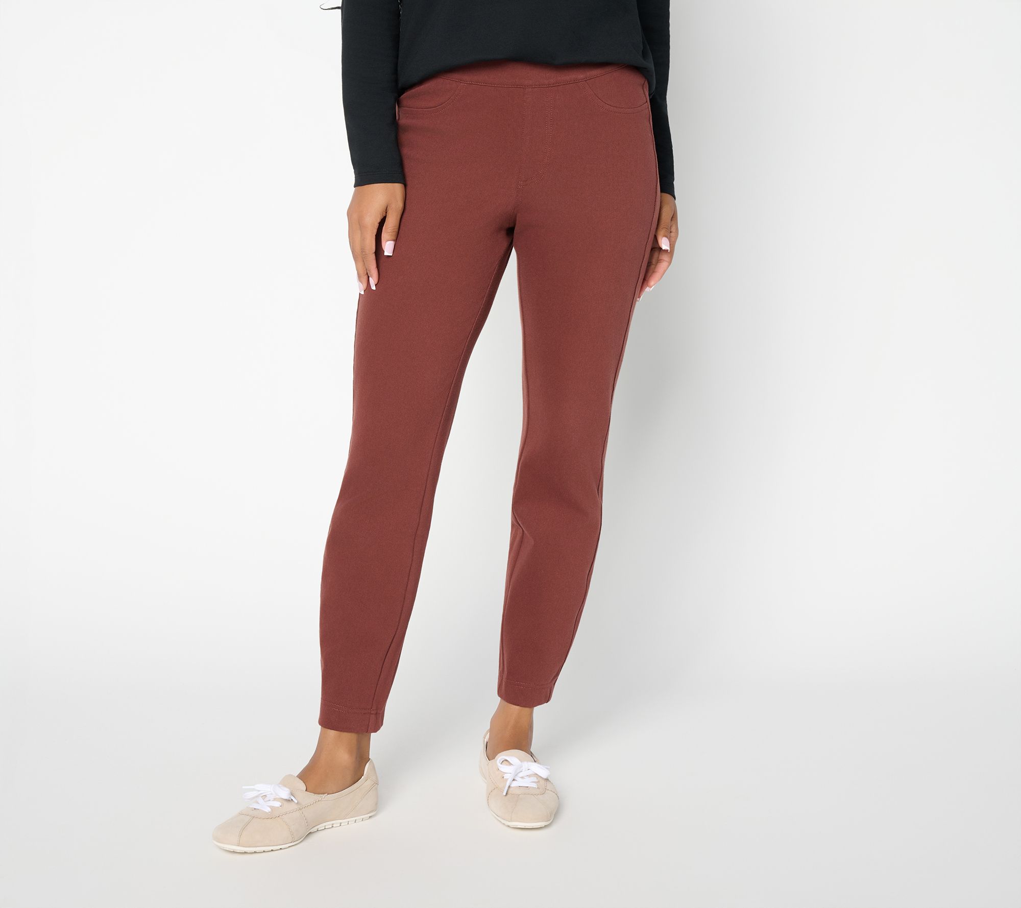 AnyBody Brushed Stretch Twill Slim Pant