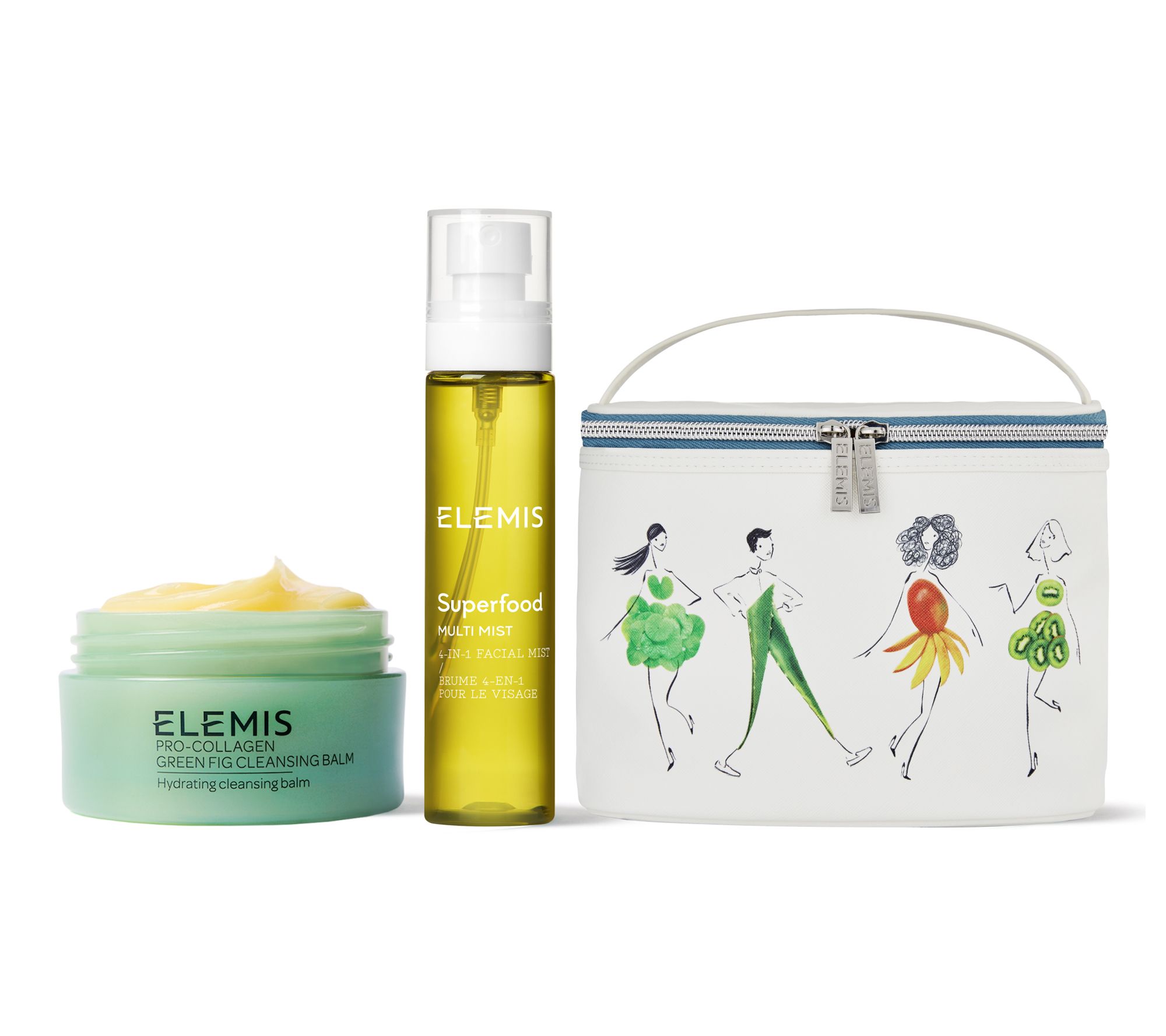 ELEMIS Pro -Collagen Green Fig Cleansing Balm & Multi Mist w Bag