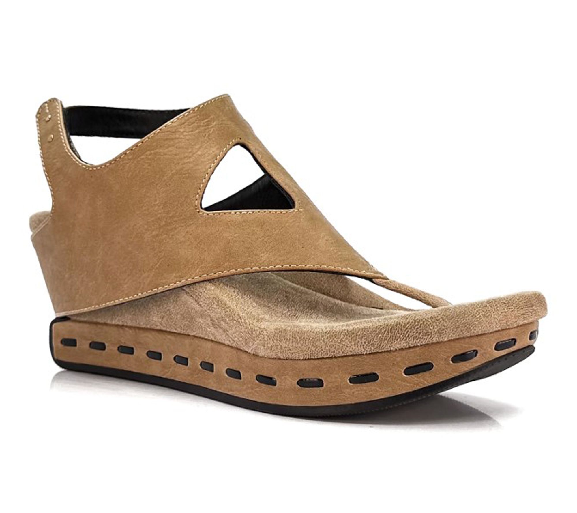 Modzori Venitia Reversible Wedge Sandal -BeigeFlips to Black