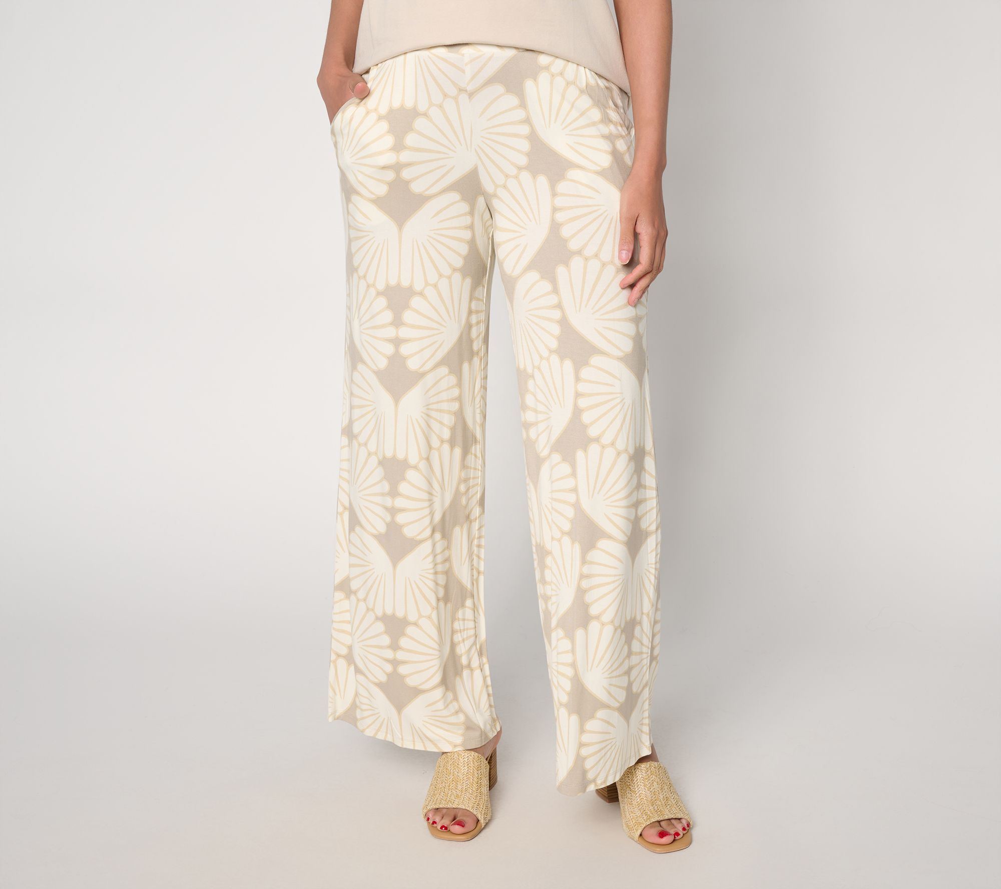 "As Is" Susan Graver Regular Soleil Knit Printed Pant