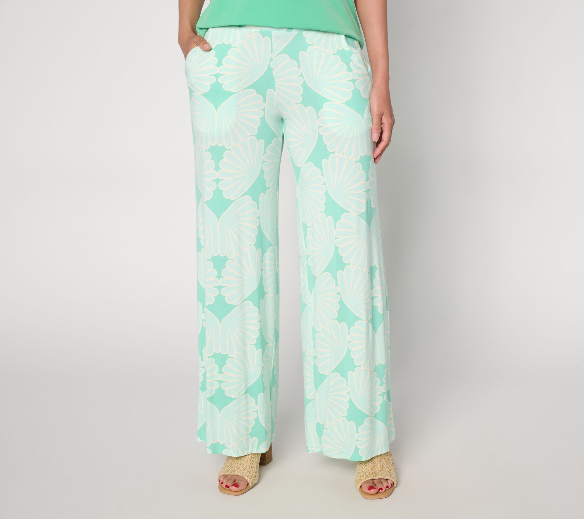 "As Is" Susan Graver Regular Soleil Knit Printed Pant