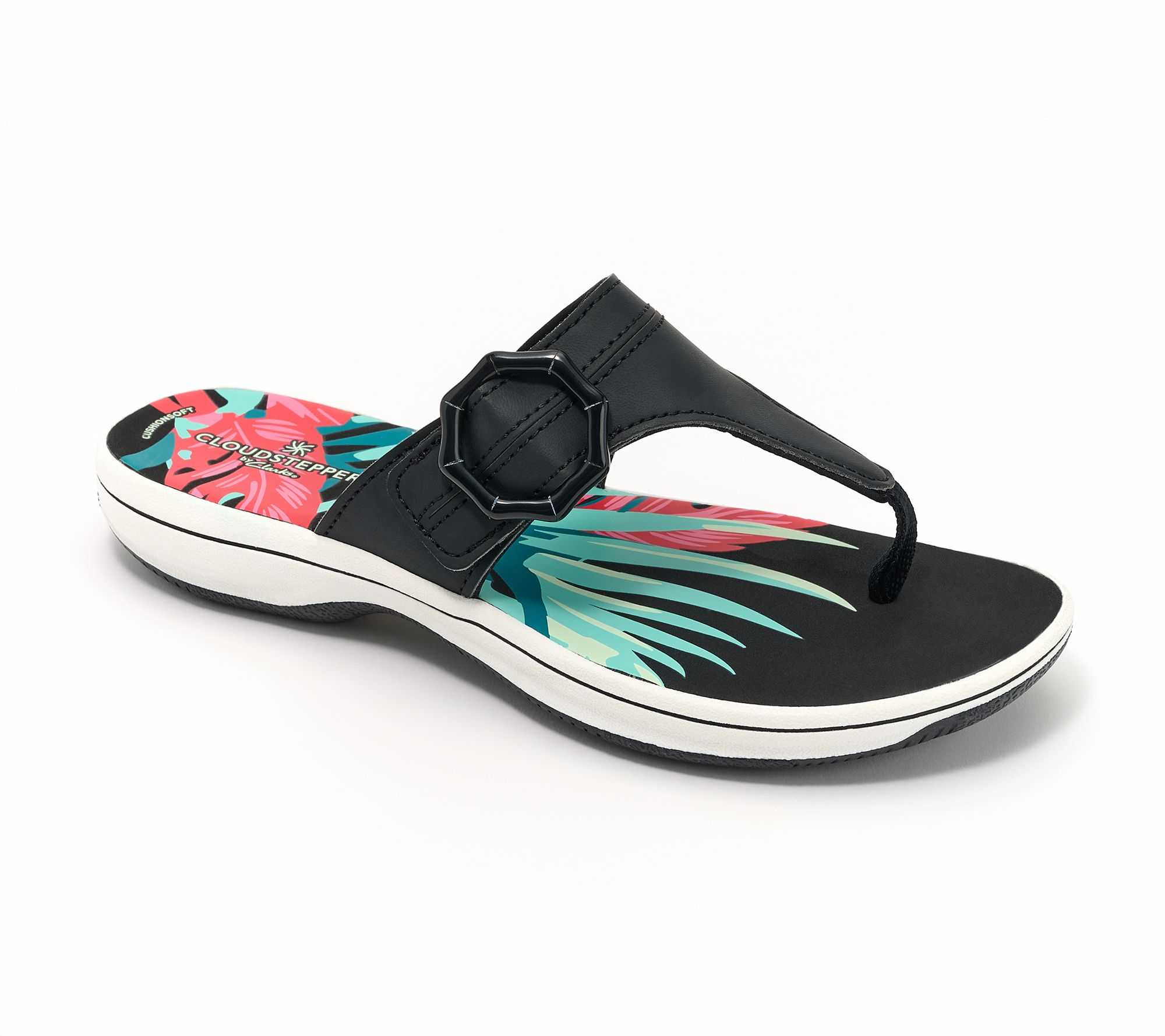 "As Is" Clarks Cloudsteppers Thong Sandals- Breeze Cove
