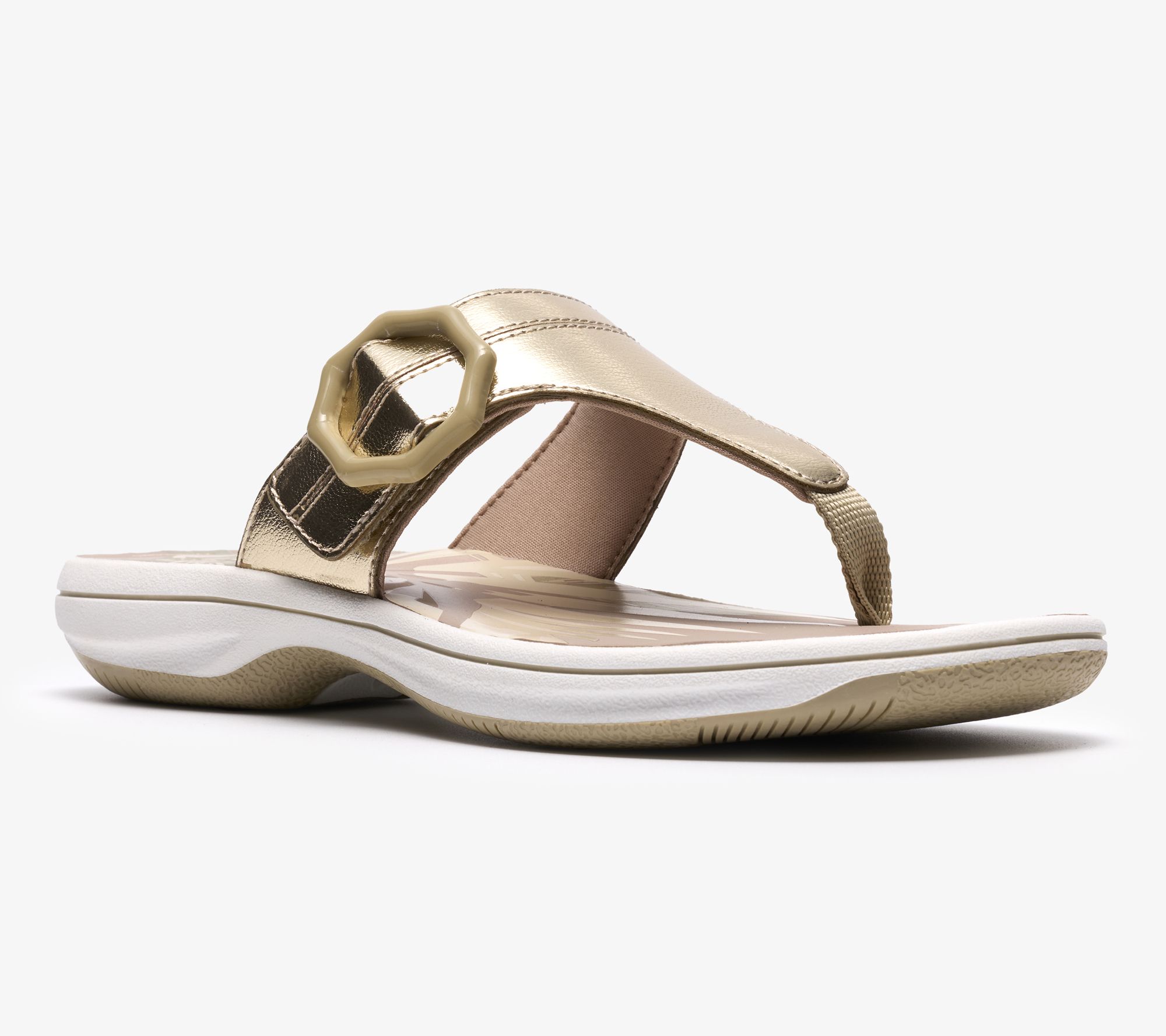 "As Is" Clarks Cloudsteppers Thong Sandals- Breeze Cove