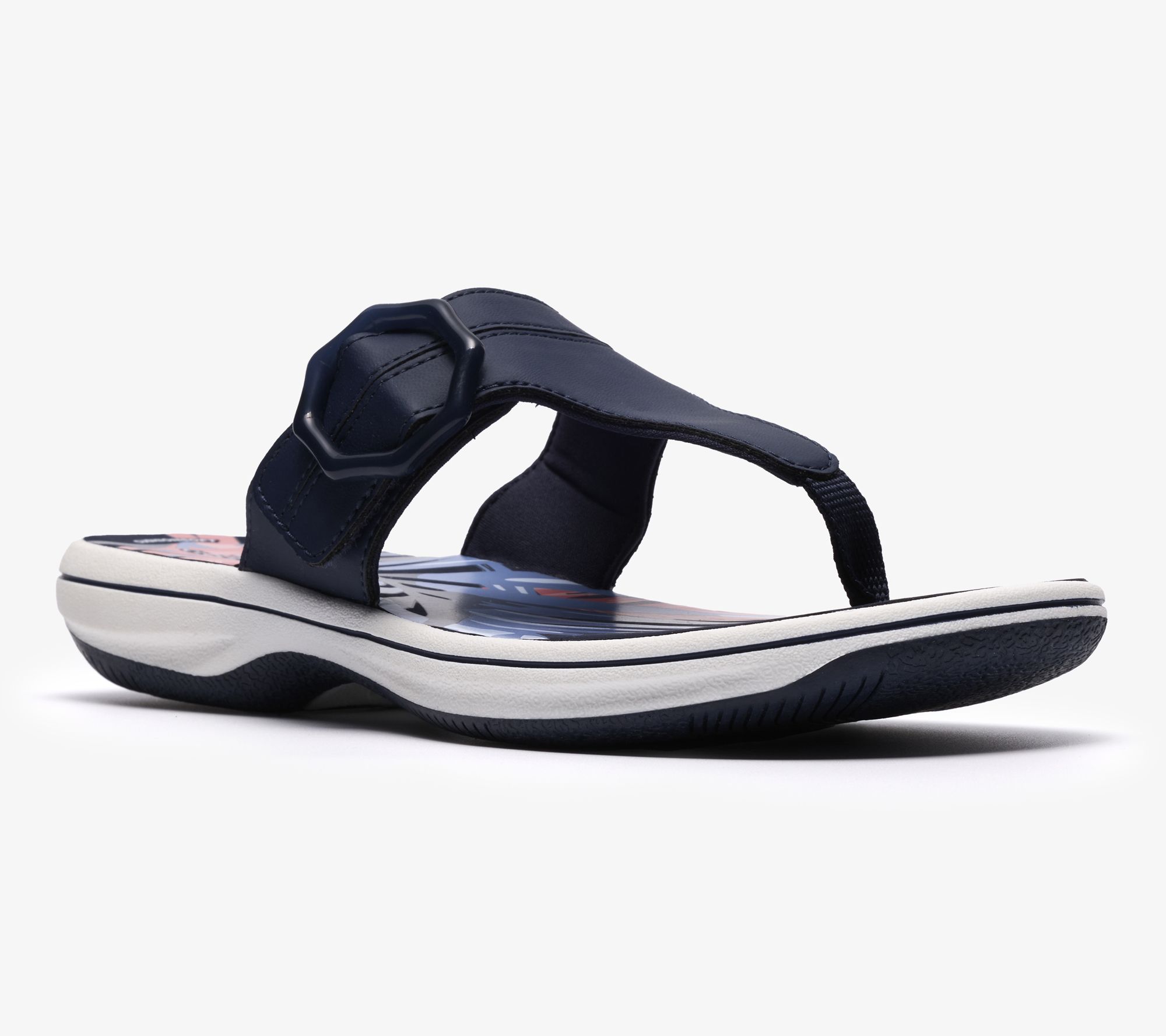 "As Is" Clarks Cloudsteppers Thong Sandals- Breeze Cove