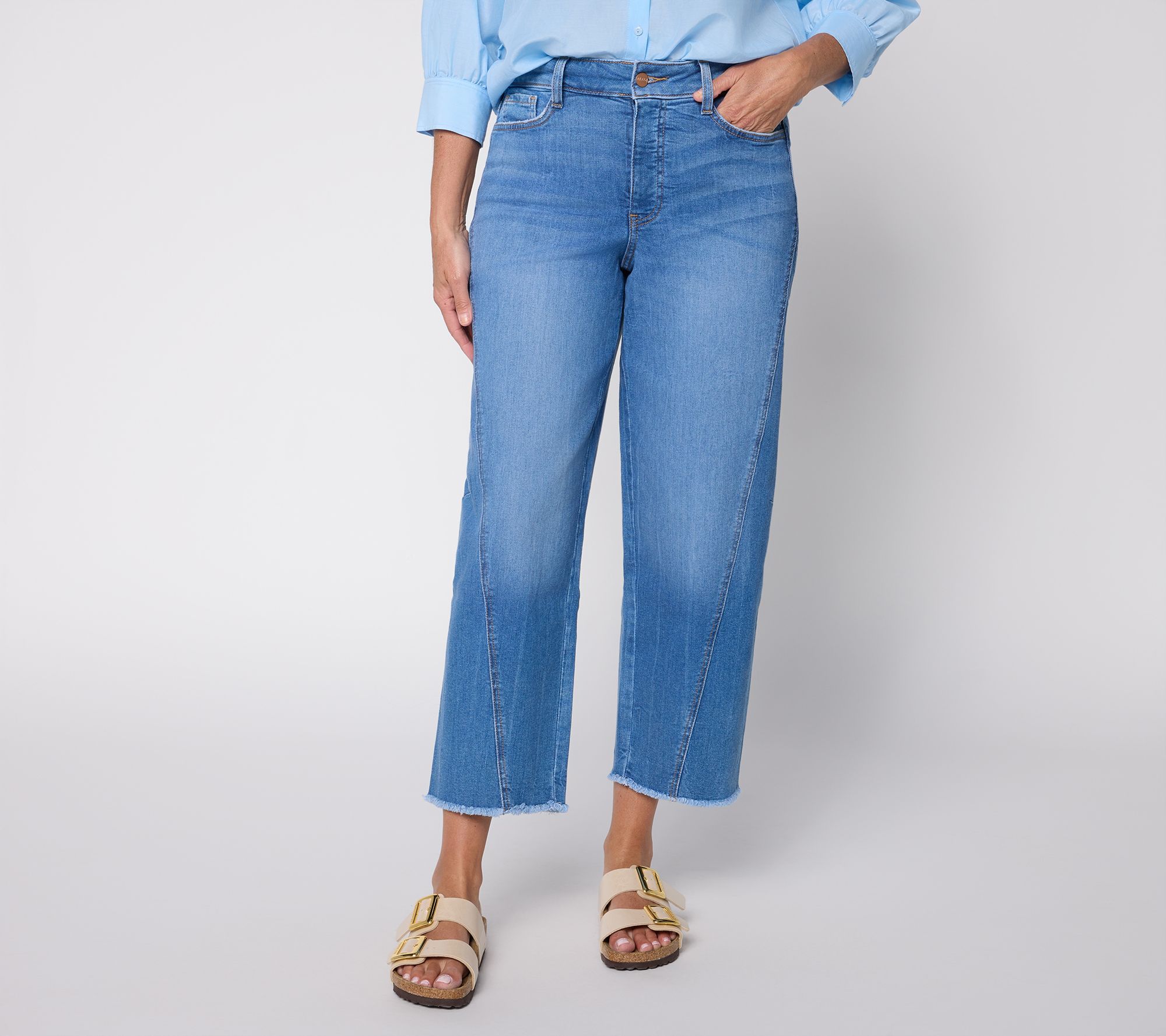 "As Is" NYDJ Alyssa High Rise Cropped Barrel Leg Jean